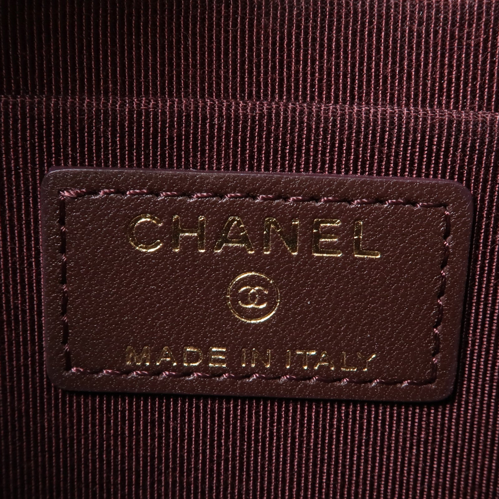 CHANEL 羊皮皮革Long Wallet金扣長錢包黑色