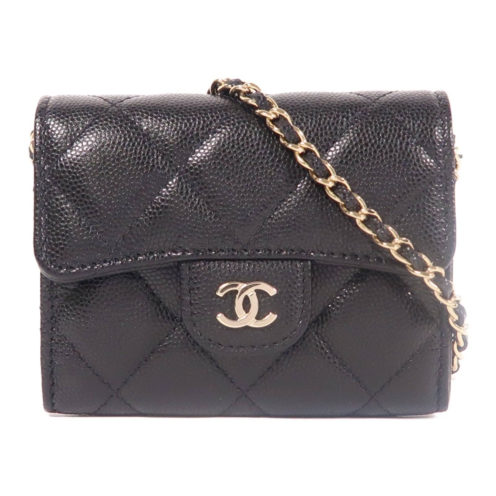 CHANEL 牛皮皮革Shoulder Bag金扣肩背袋