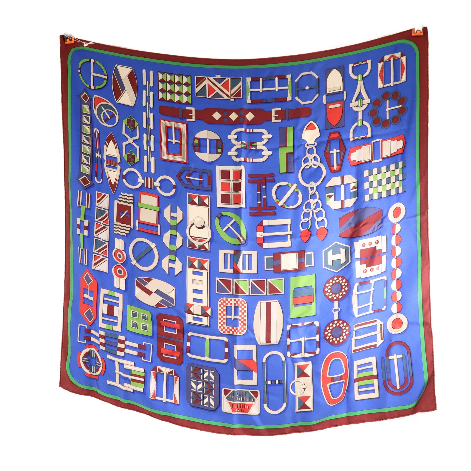 HERMES【激減優惠】 絲質Scarf圍巾藍色