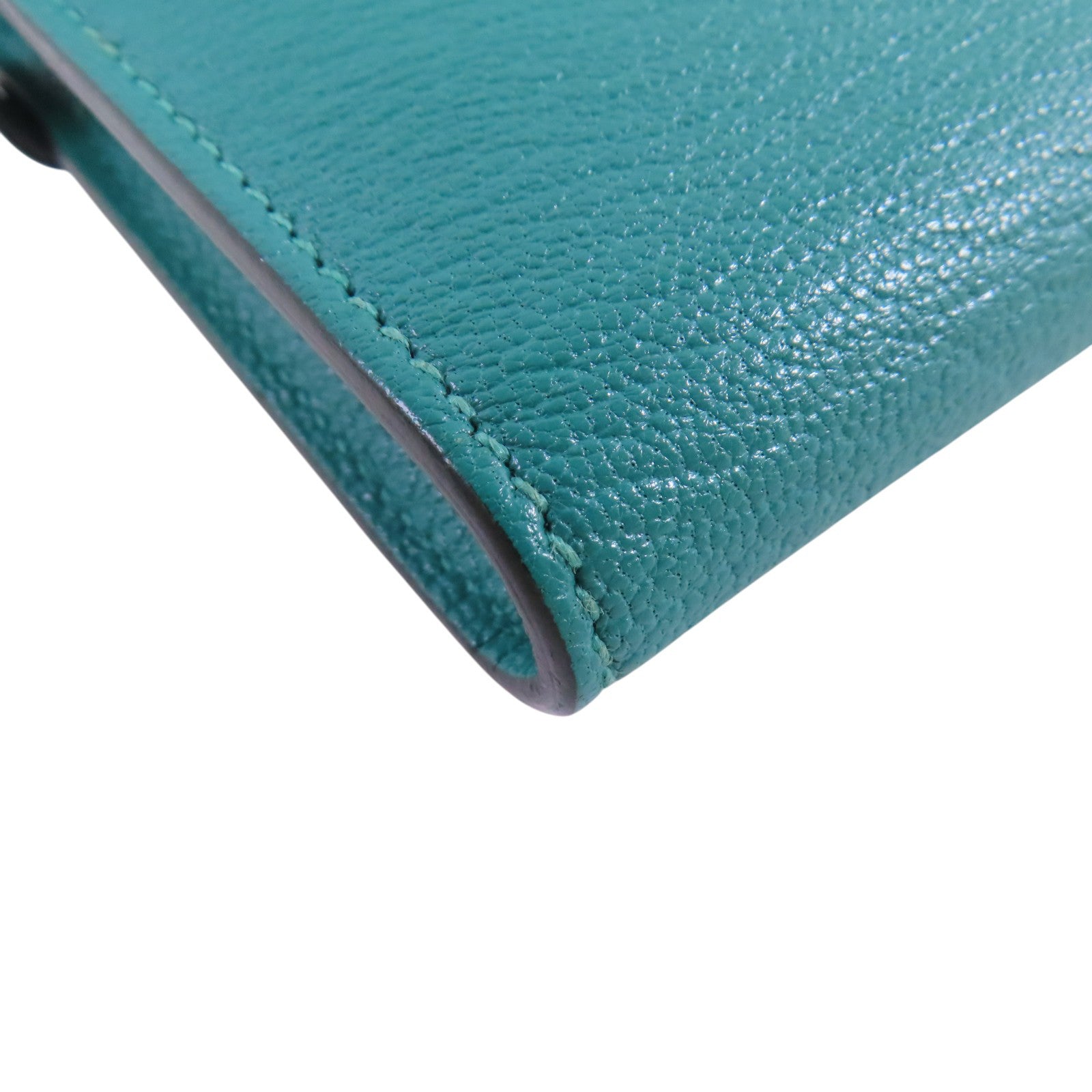 HERMES GHW Kelly Long Wallet Chevre Leather