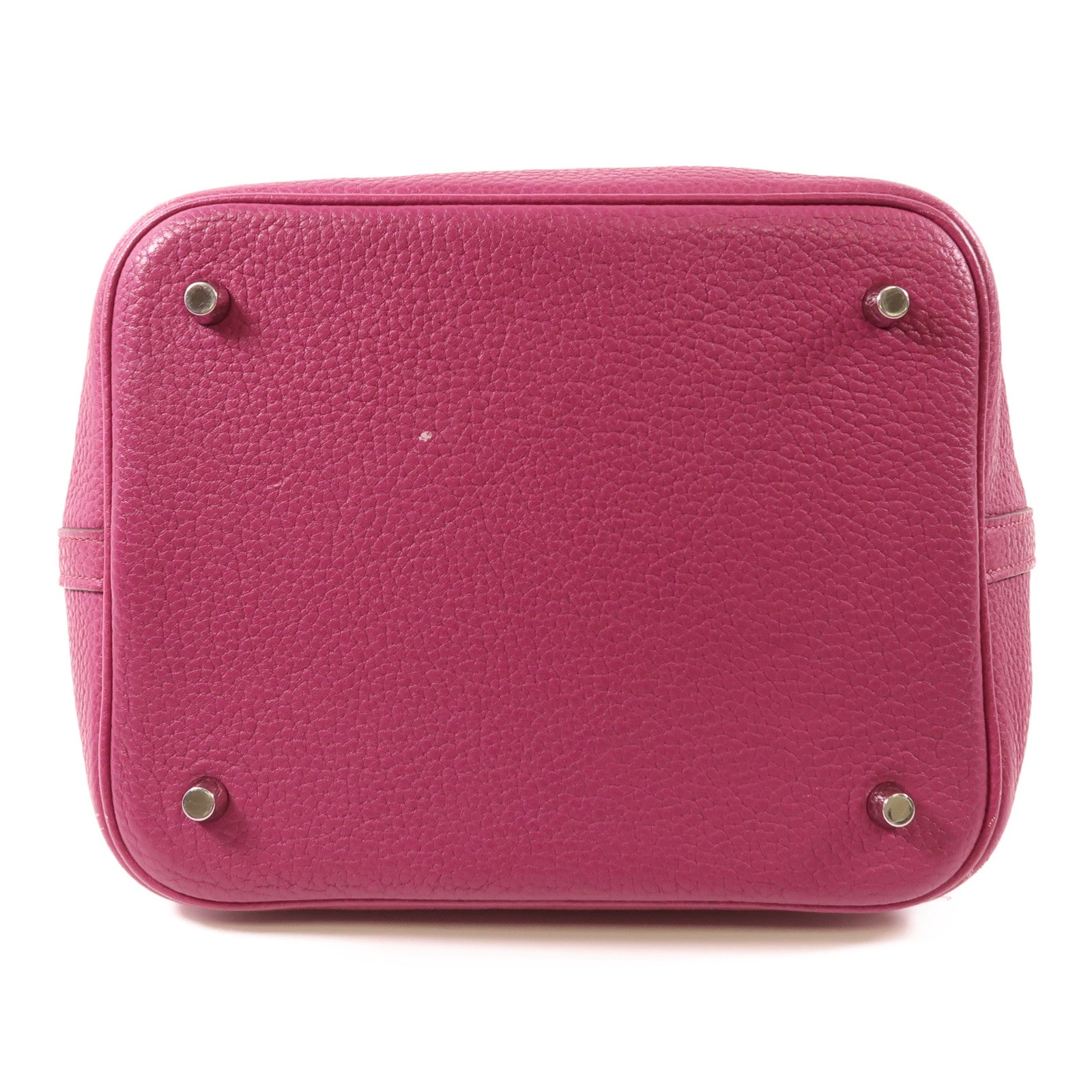 HERMES Clemence皮革Picotin MM銀扣手挽袋Anemone