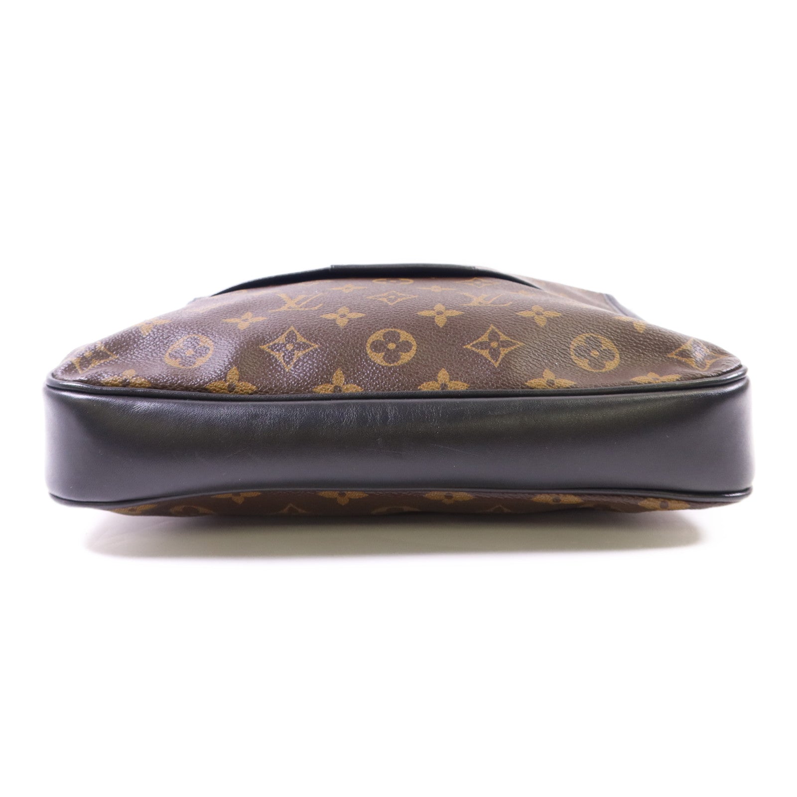 LOUIS VUITTON Monogram Macassar Bass MM金扣肩背袋M56715