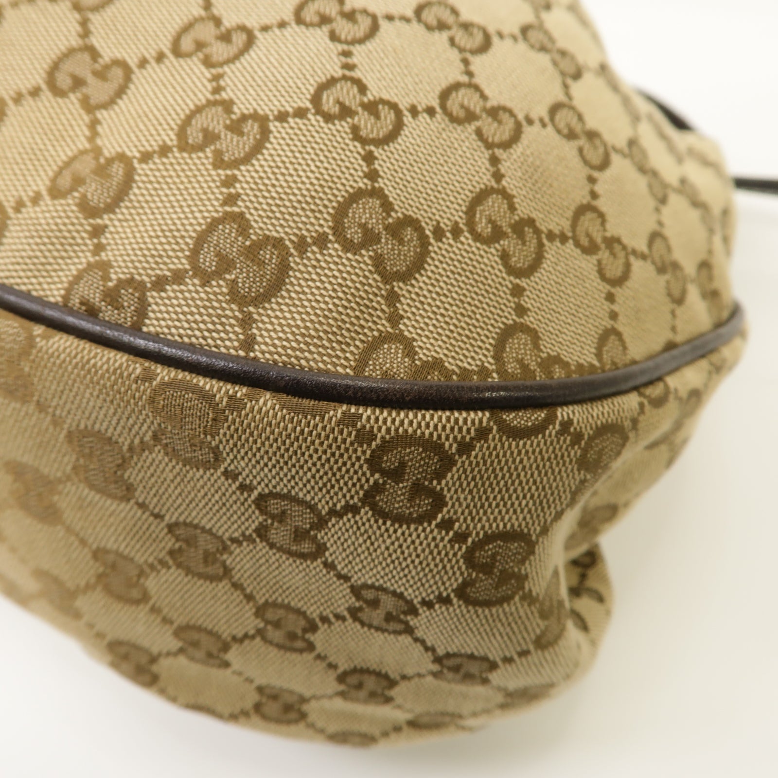 GUCCI 【激減優惠】帆布Shoulder Bag金扣肩背袋棕色