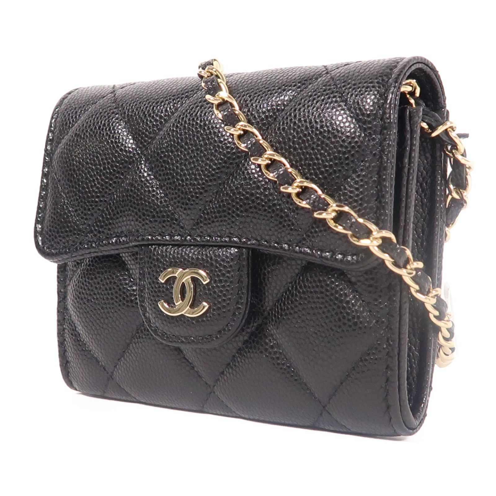 CHANEL 牛皮皮革Shoulder Bag金扣肩背袋