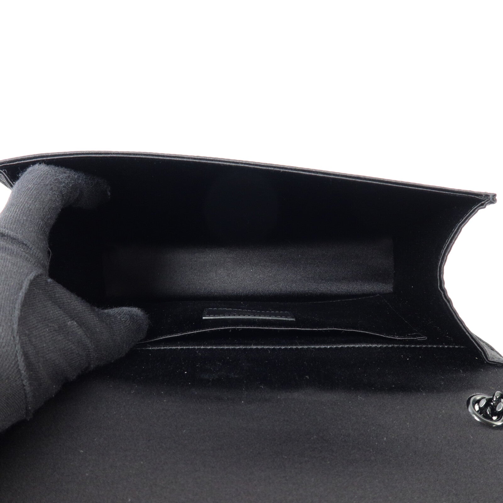 SAINT LAURENT 絲質/珠片Shoulder Bag鏈帶肩背袋