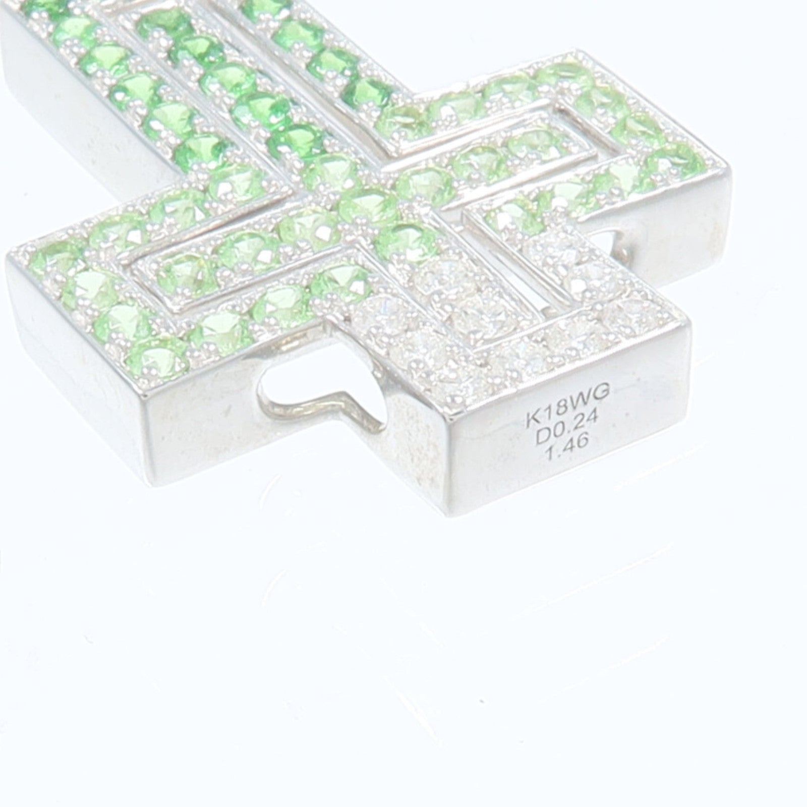 JEWELRY 18K白金Multi Diamond Pendant Top鑽石吊墜