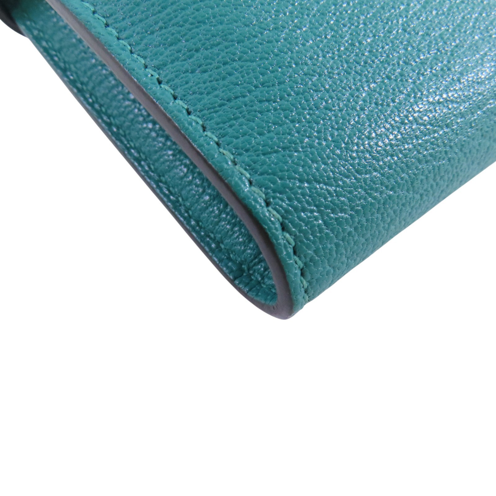 HERMES GHW Kelly Long Wallet Chevre Leather
