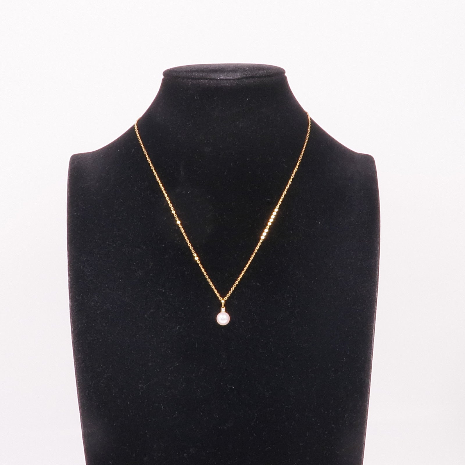 MIKIMOTO 18K黃金Pearl Diamond Necklace珍珠/鑽石項鍊