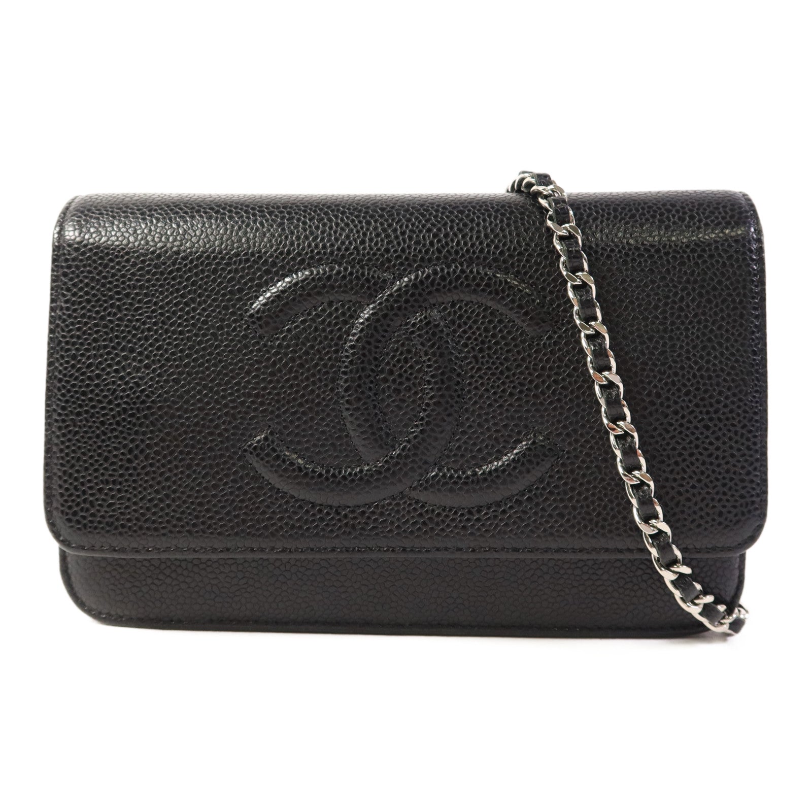 CHANEL 牛皮皮革WOC Wallet On Chain扣鏈帶肩背袋