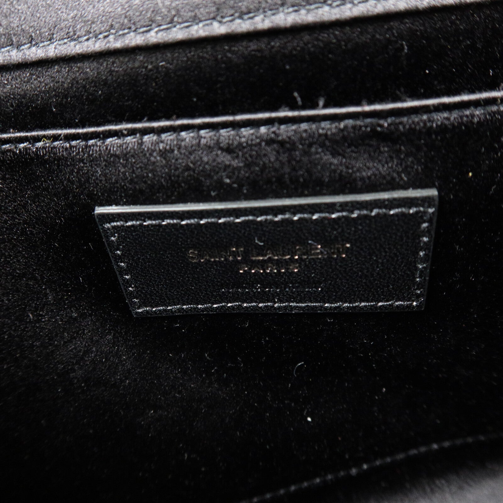 SAINT LAURENT 絲質/珠片Shoulder Bag鏈帶肩背袋