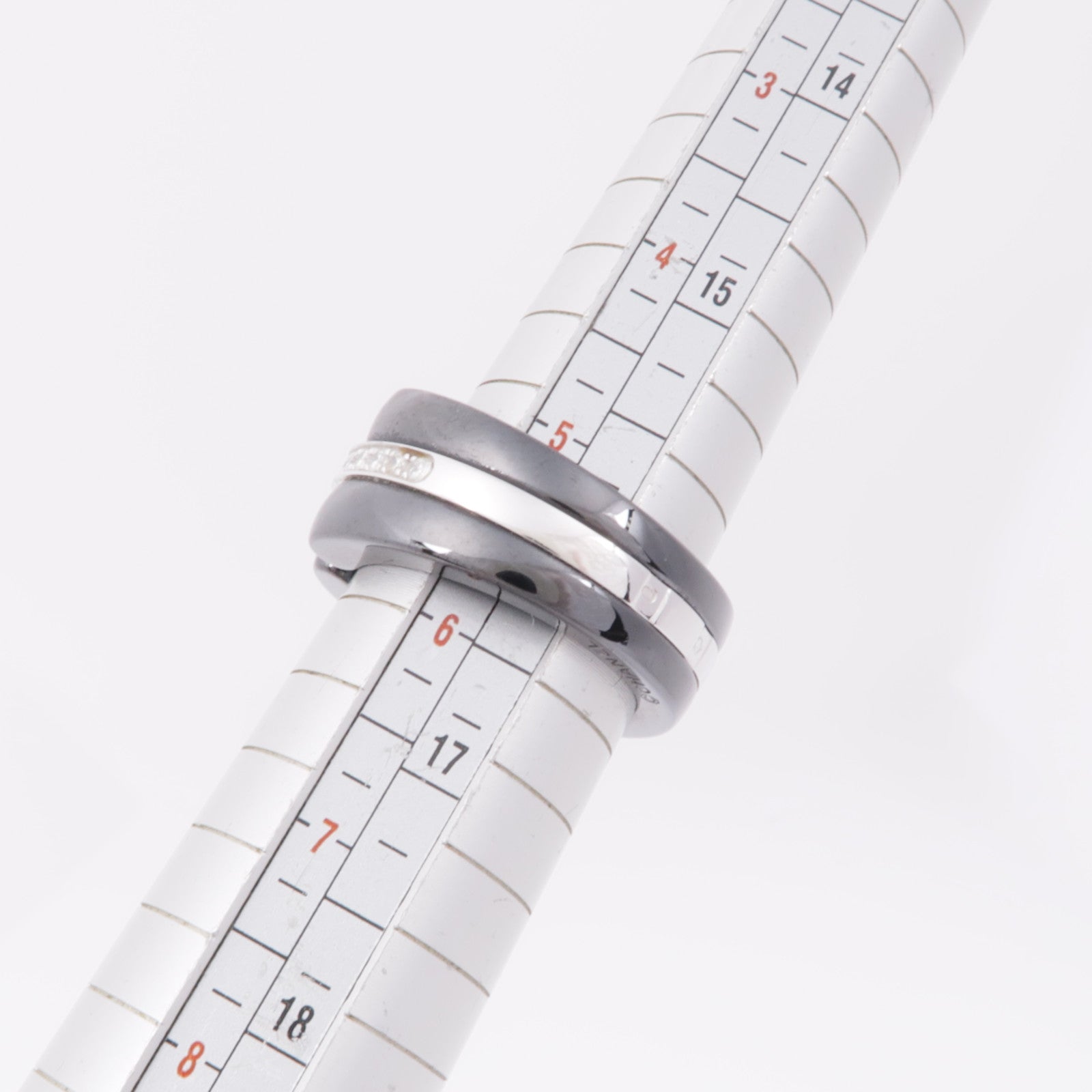 CHANEL 18K白金/陶瓷Ultra Ring戒指US#5.5