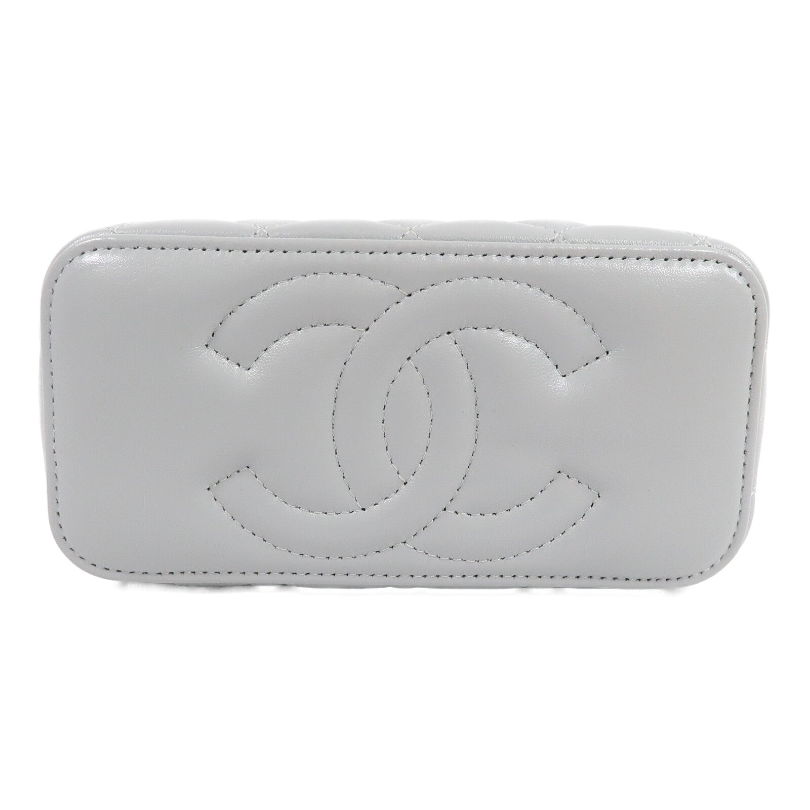 CHANEL 羊皮皮革Vanity Case With Gold Ball鏈帶手挽肩背兩用袋