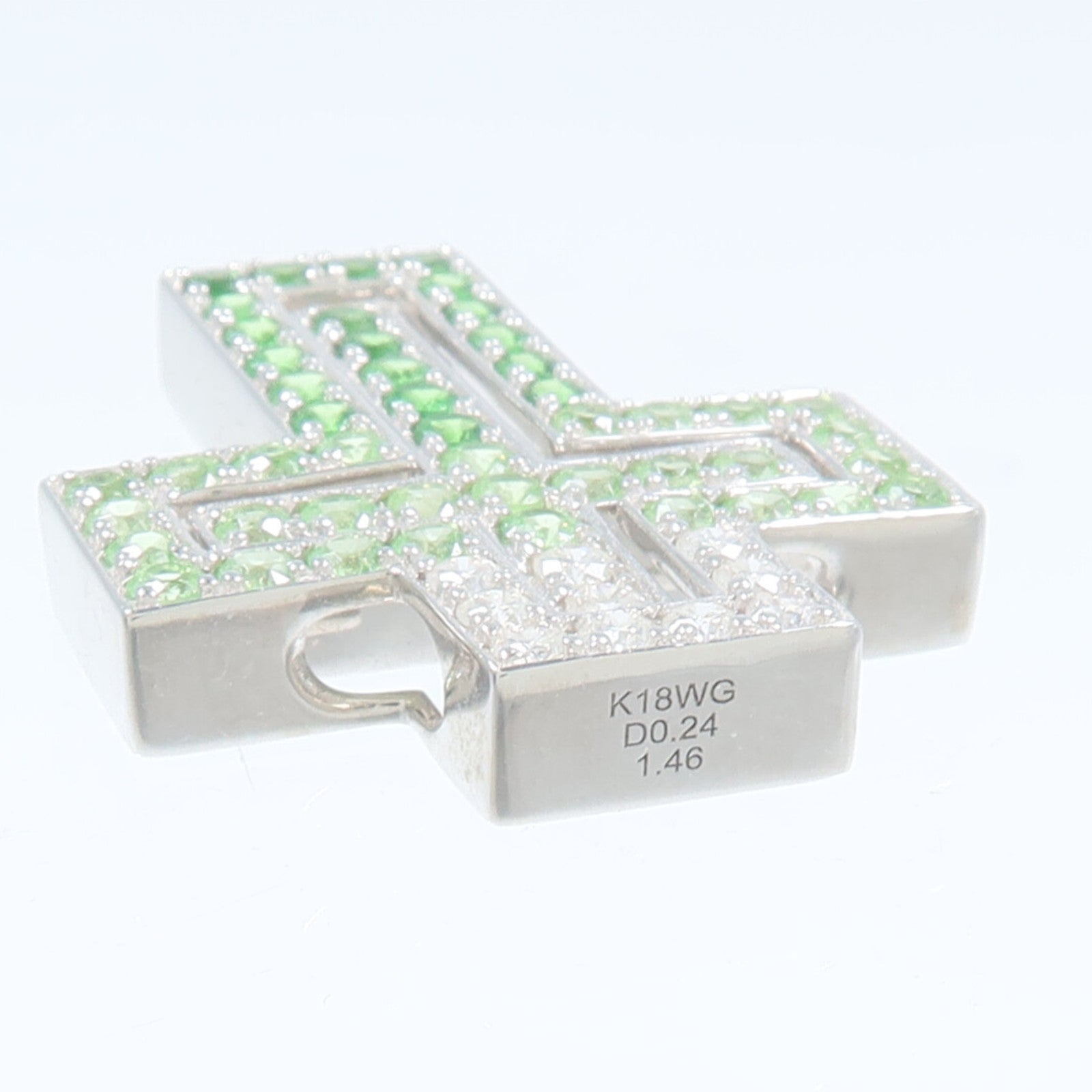 JEWELRY 18K白金Multi Diamond Pendant Top鑽石吊墜