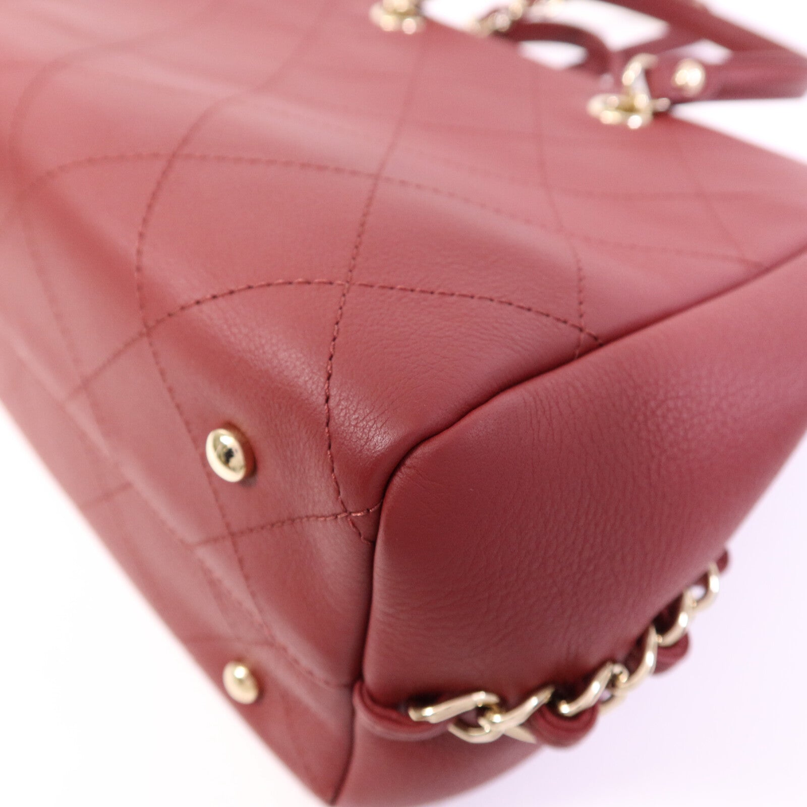 CHANEL 牛皮皮革2 Way Shoulder Bag金扣鏈帶肩背袋