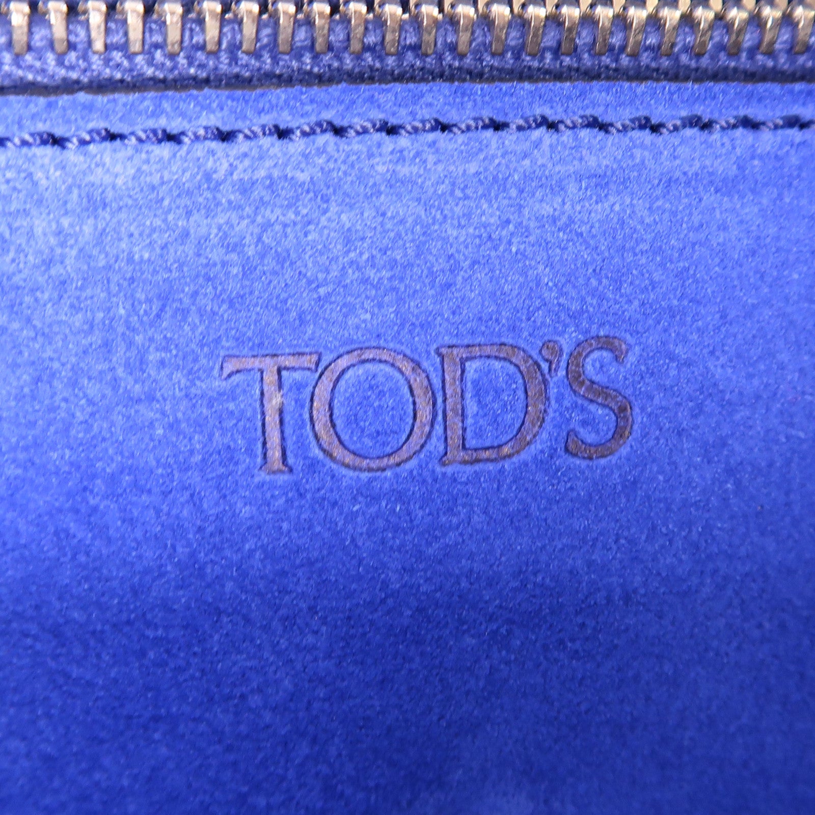 TOD'S 麂皮皮革Tote Bag銀扣肩背袋