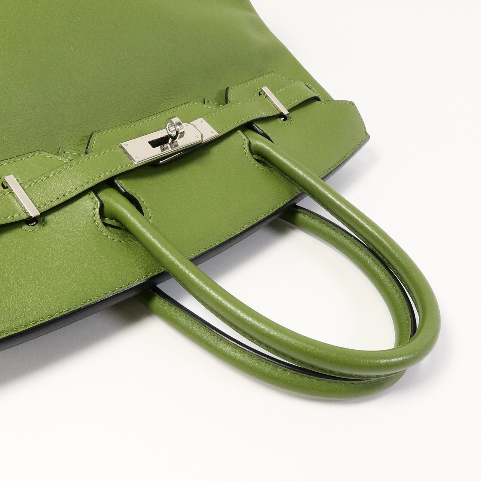 HERMES Swift皮革Birkin 30手挽袋Pelouse