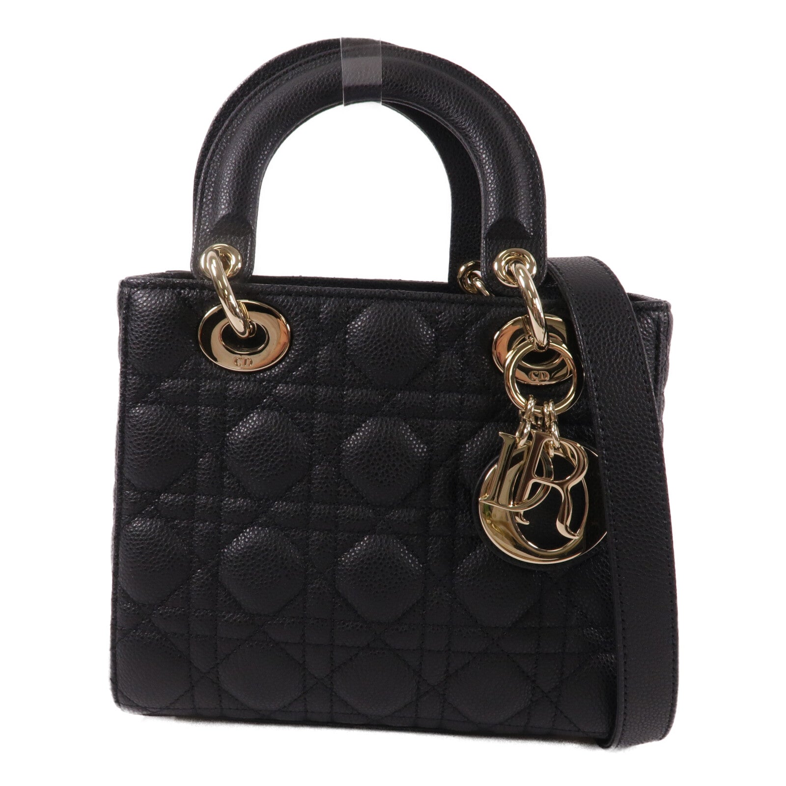 Dior 牛皮皮革Lady Dior Medium手挽肩背兩用袋