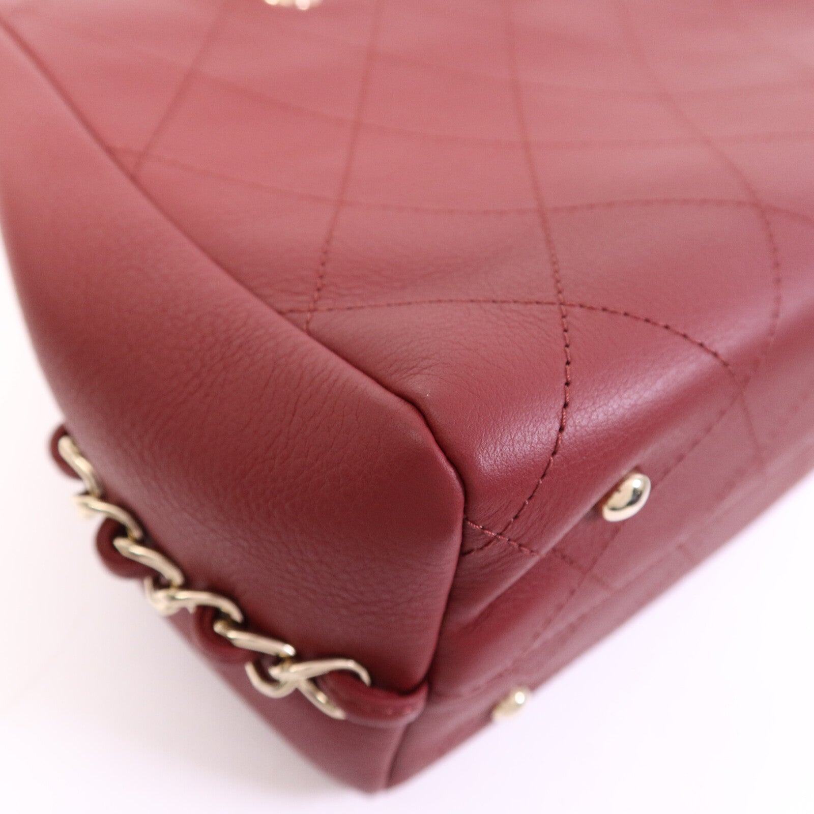 CHANEL 牛皮皮革2 Way Shoulder Bag金扣鏈帶肩背袋