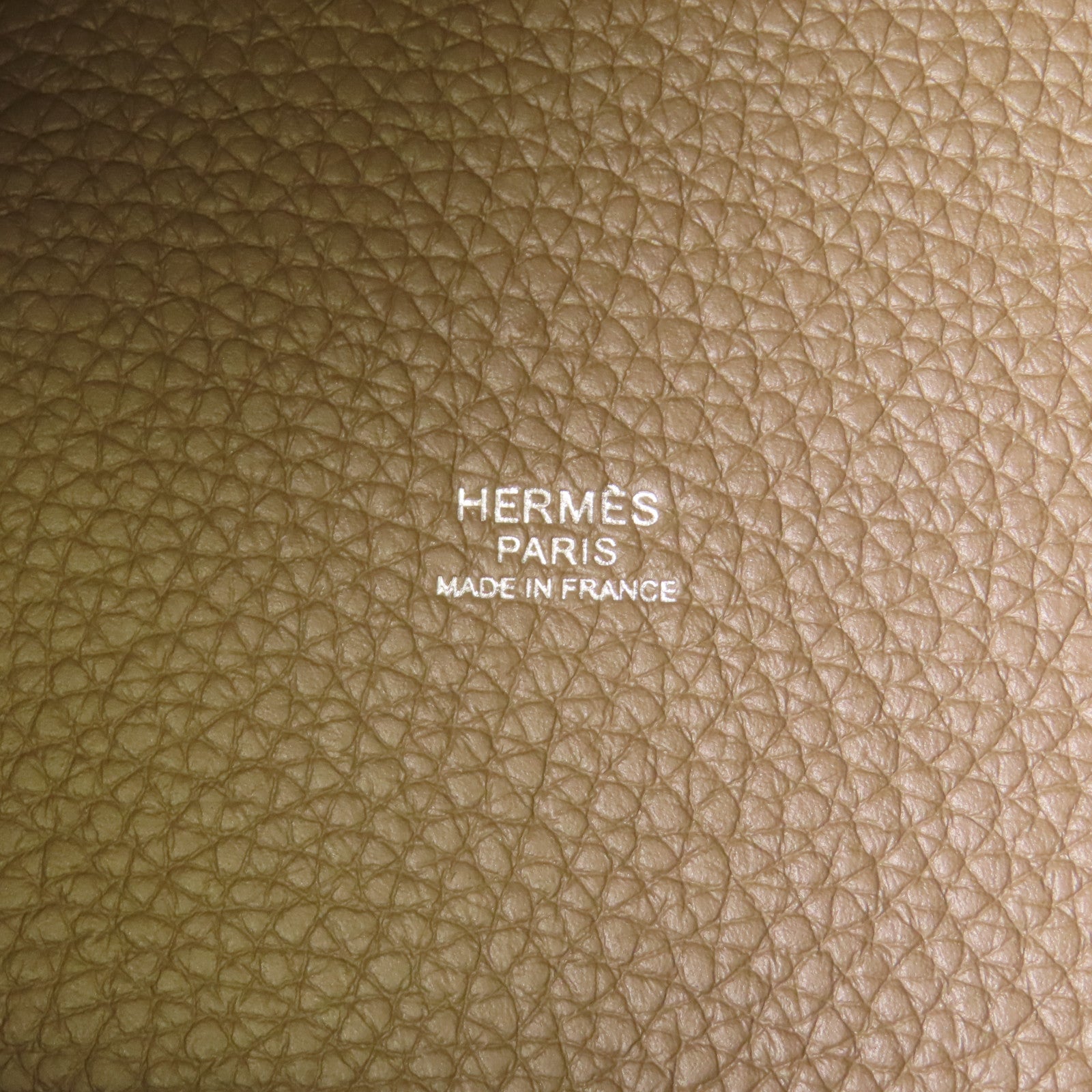 HERMES Clemence皮革Picotin Lock銀扣手挽袋18 Etoupe