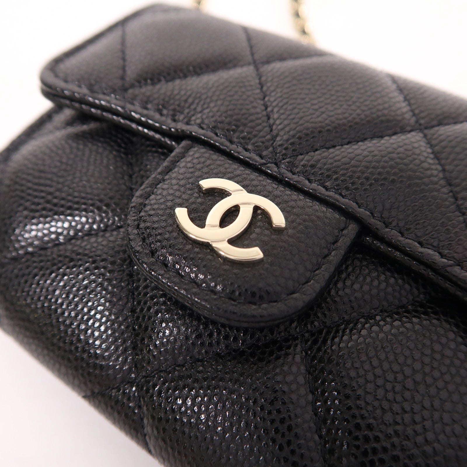 CHANEL 牛皮皮革Shoulder Bag金扣肩背袋