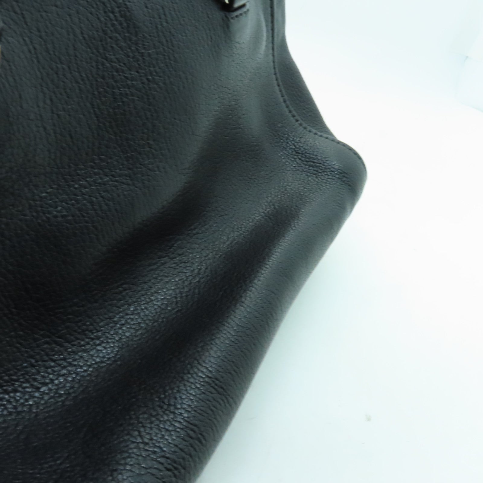 Miu Miu 牛皮皮革2way Shoulder Bag銀扣手挽肩背兩用袋黒色