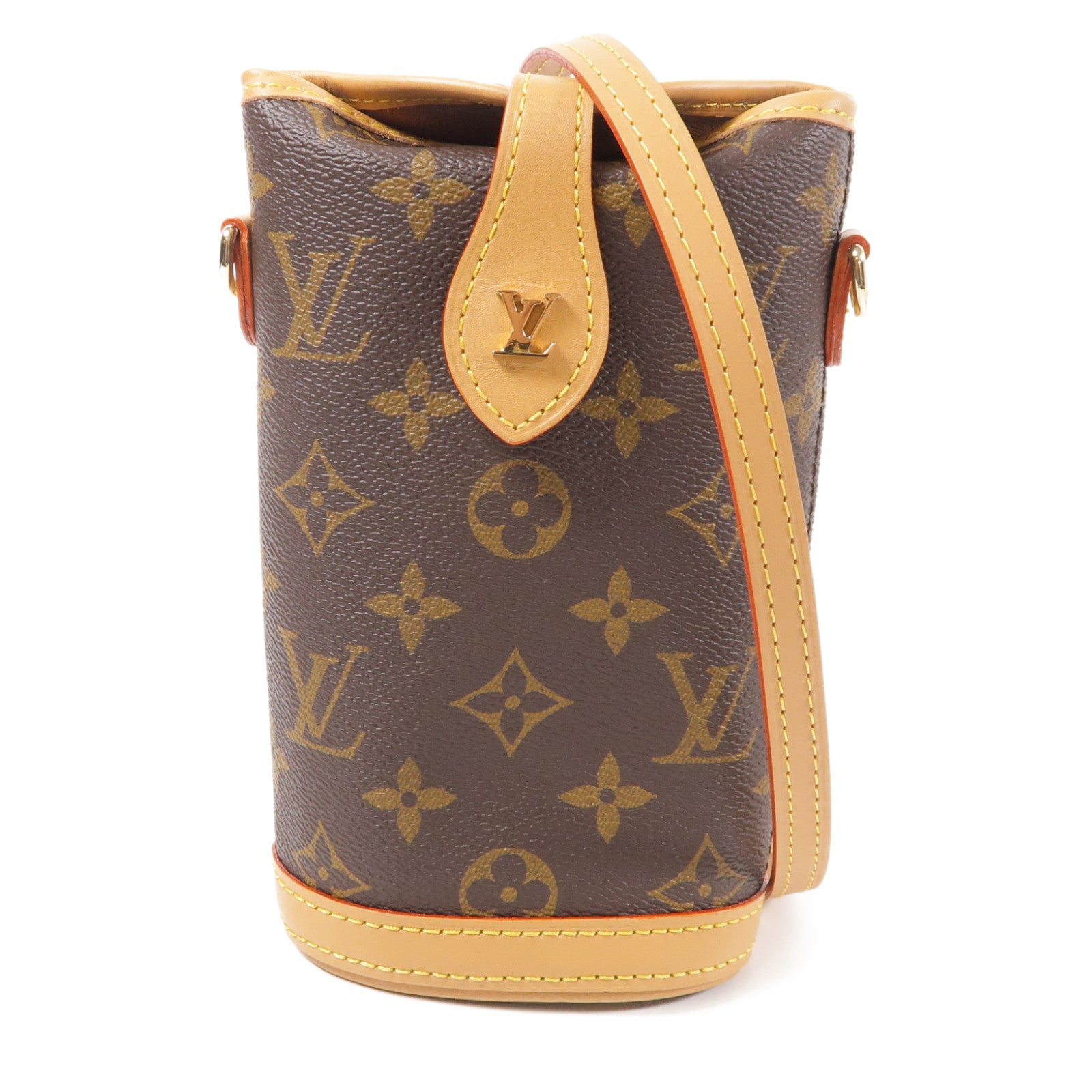 LOUIS VUITTON LV GHW Fold Me Pouch Shoulder Bag M80874 Monogram Brown