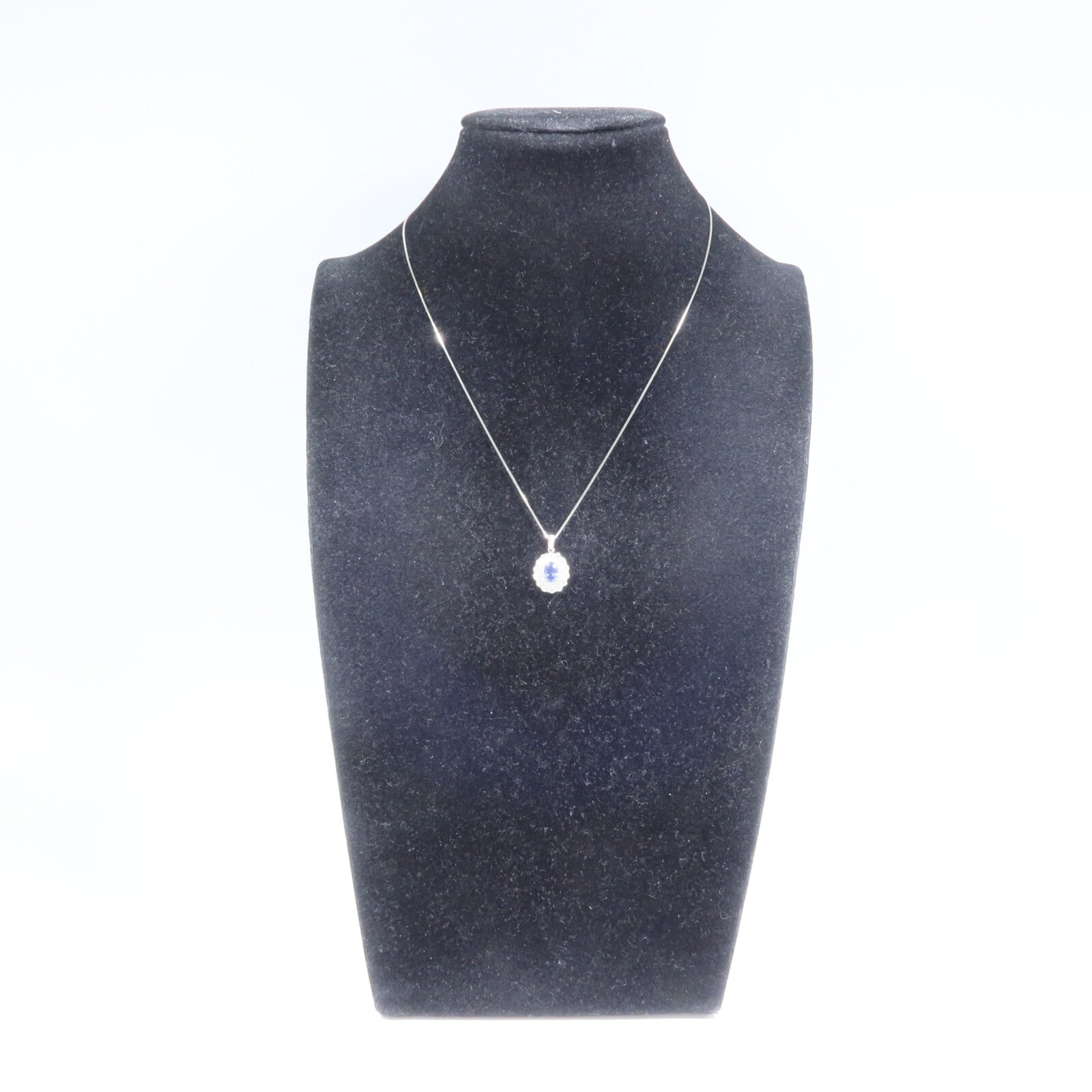 JEWELRY PT950/PT850鉑金Sapphire Diamond Necklace藍寶石/鑽石項鍊