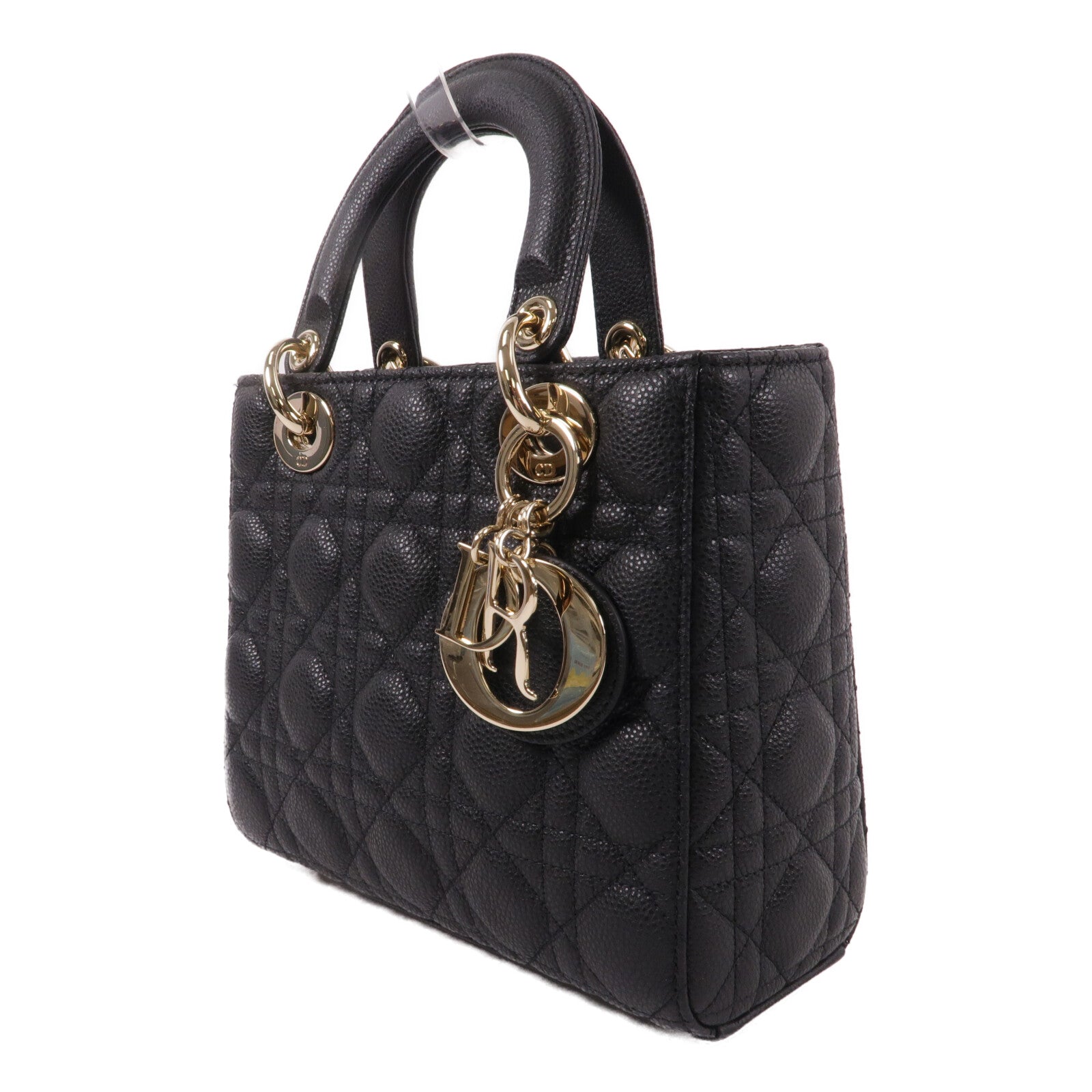 Dior 牛皮皮革Lady Dior Medium手挽肩背兩用袋