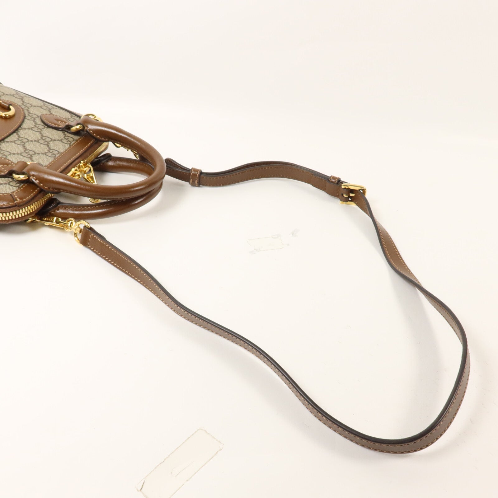 GUCCI 塗層帆布Horsebit 1955 Top Handle手挽肩背兩用袋