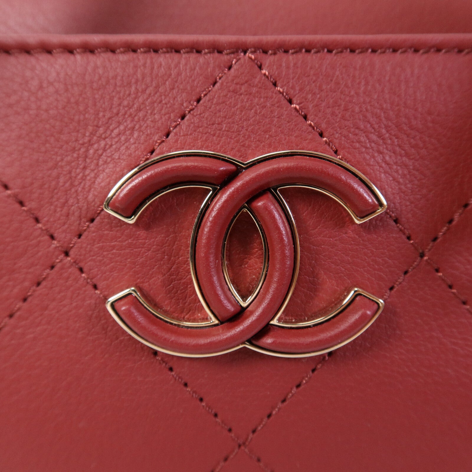 CHANEL 牛皮皮革2 Way Shoulder Bag金扣鏈帶肩背袋