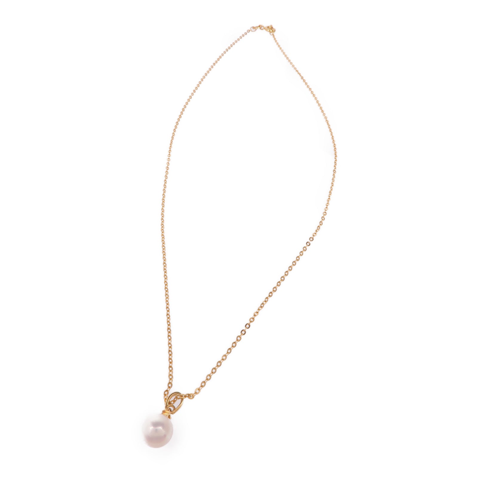 MIKIMOTO 18K黃金Pearl Diamond Necklace珍珠/鑽石項鍊