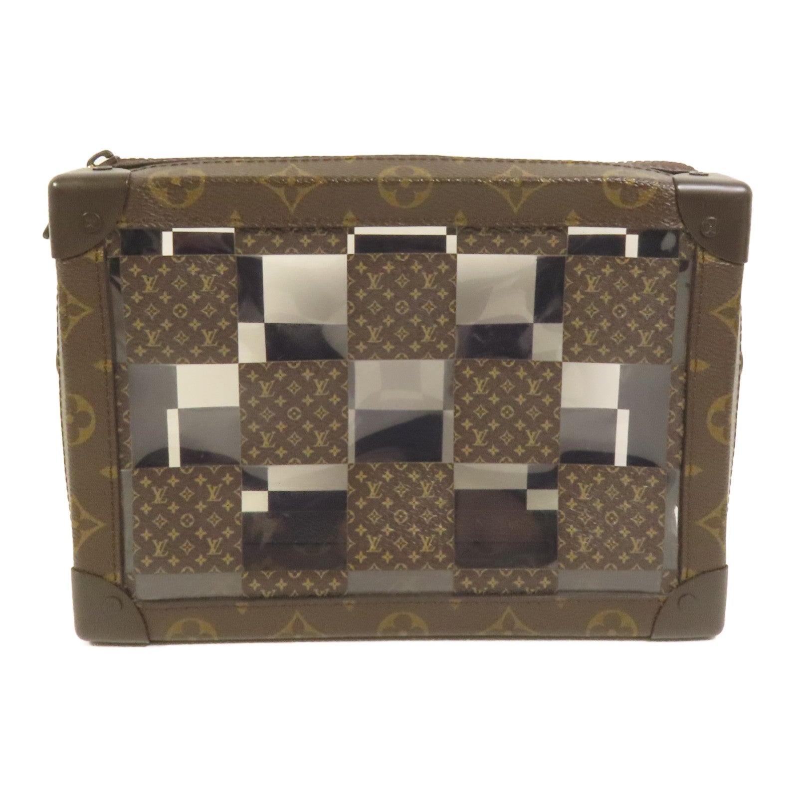 LOUIS VUITTON Monogram PVC CHESS SOFT TRUNK肩背袋