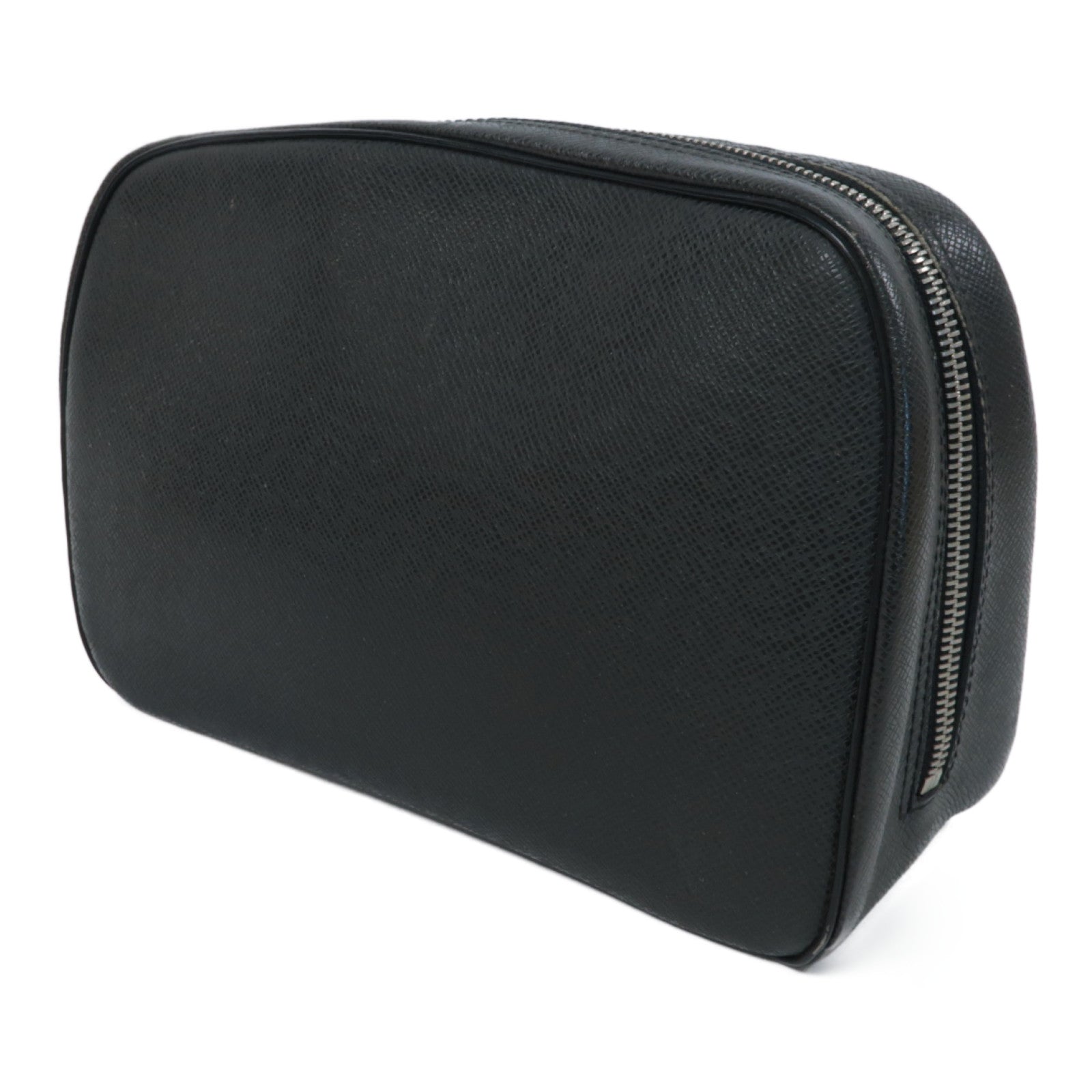 LOUIS VUITTON 【激減優惠】Taiga Trousse Toilette GM銀扣手拿包黑色