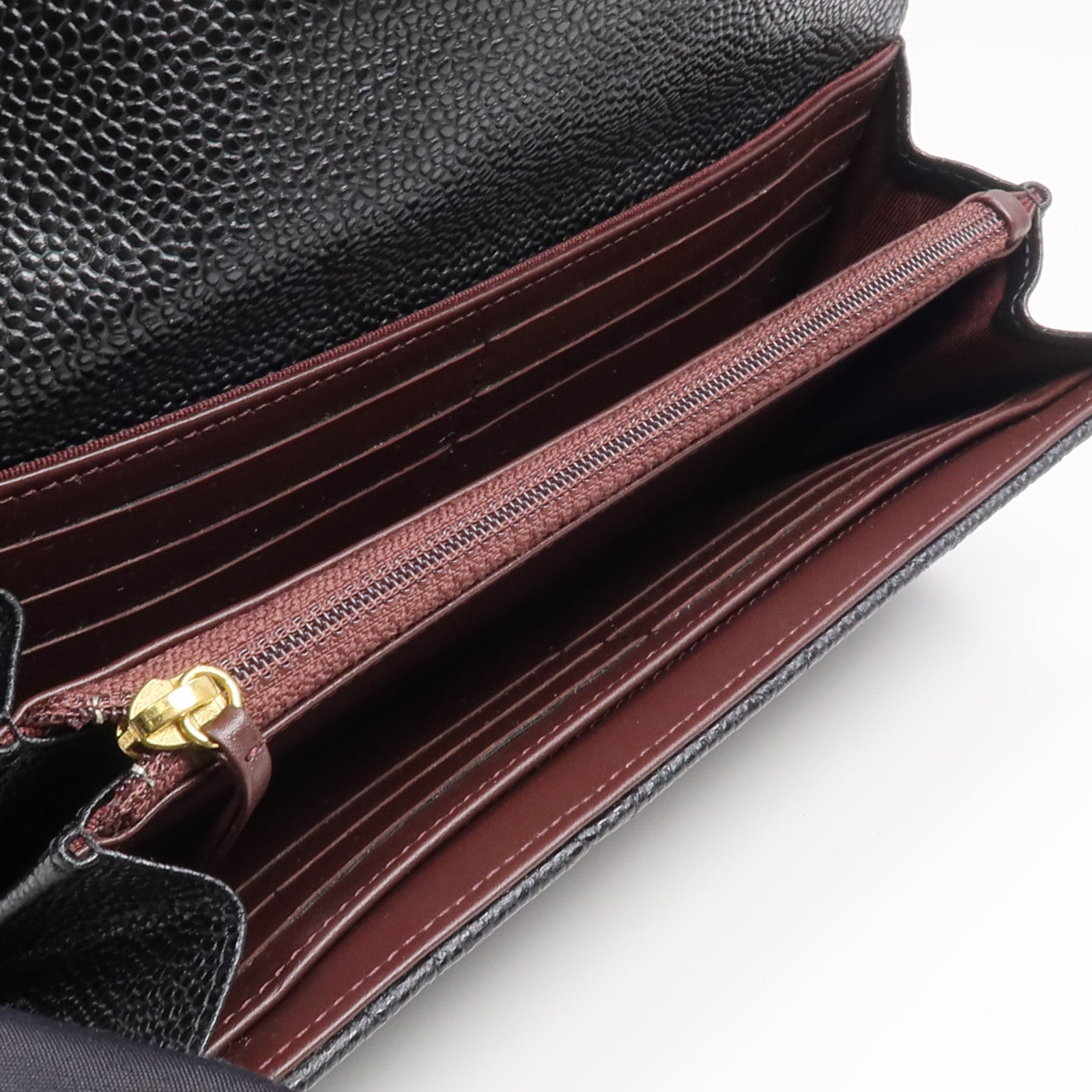 CHANEL 牛皮皮革Classic Long Flap Wallet金扣長錢包