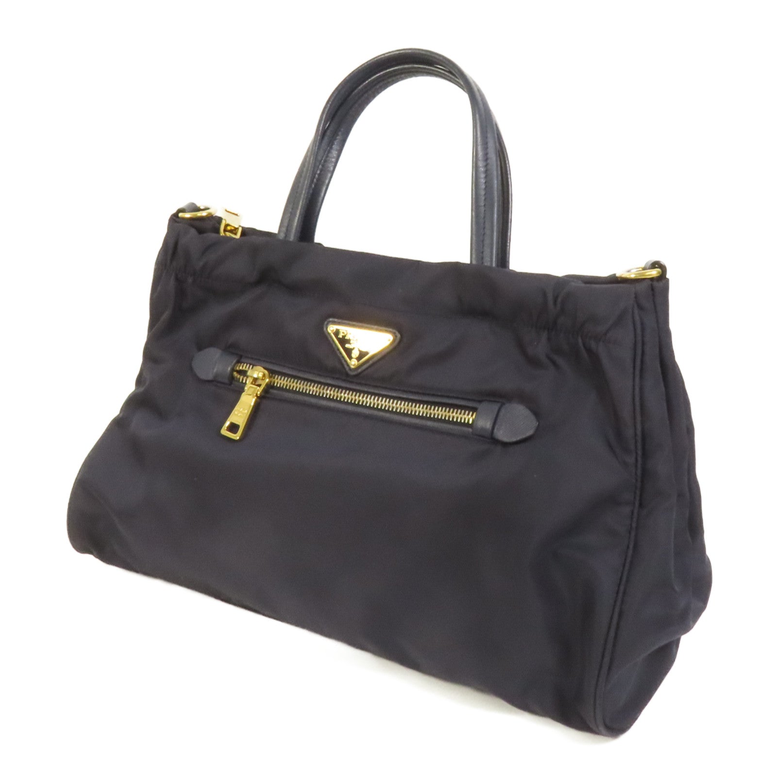 PRADA 尼龍Shoulder Tote金扣手挽肩背兩用袋