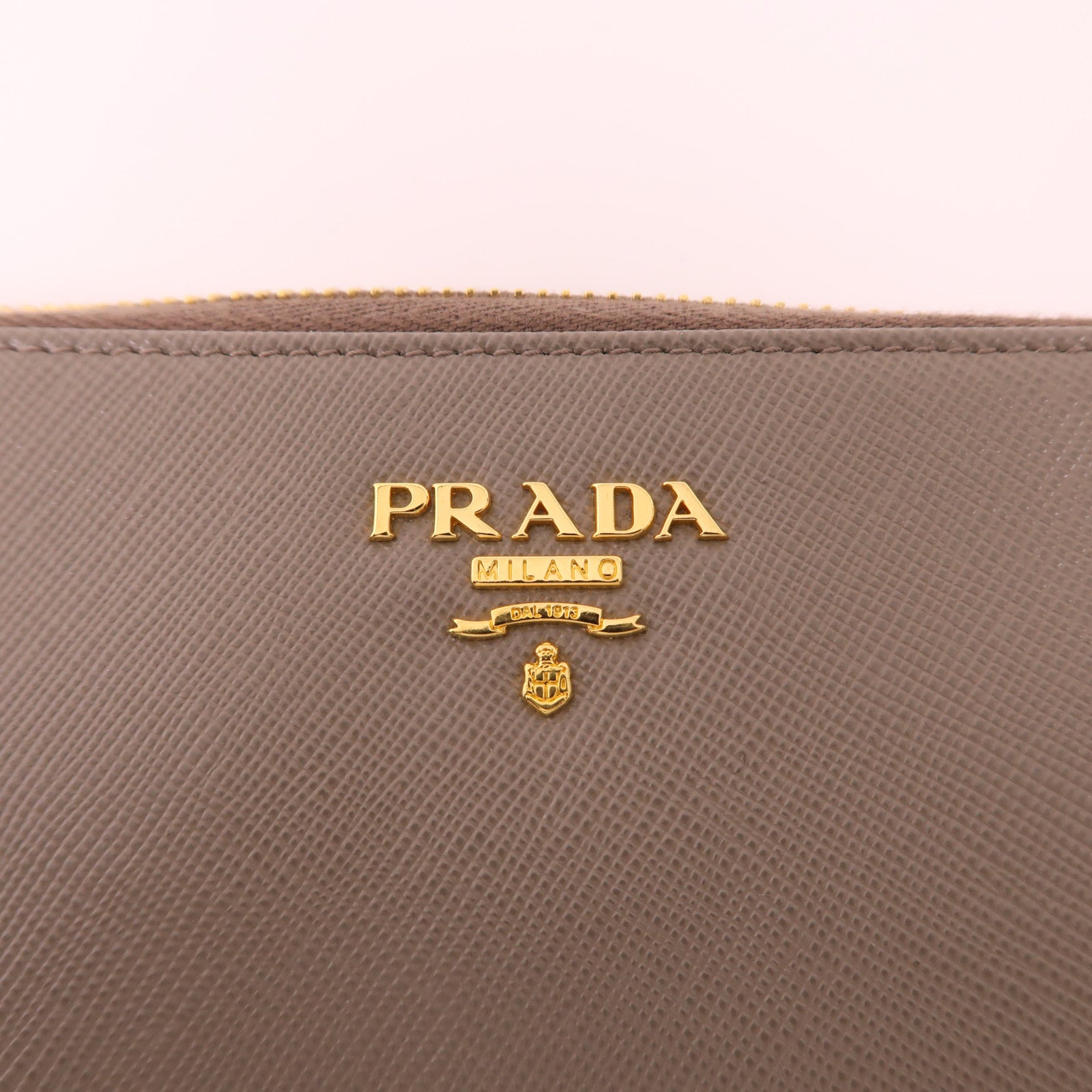PRADA GHW Zipper Long Wallet  IM0506 Calfskin Leather Brown