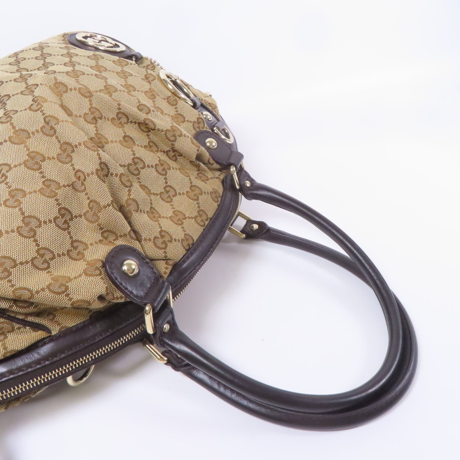GUCCI GG Shoulder Bag 223974 GG Canvas Brown