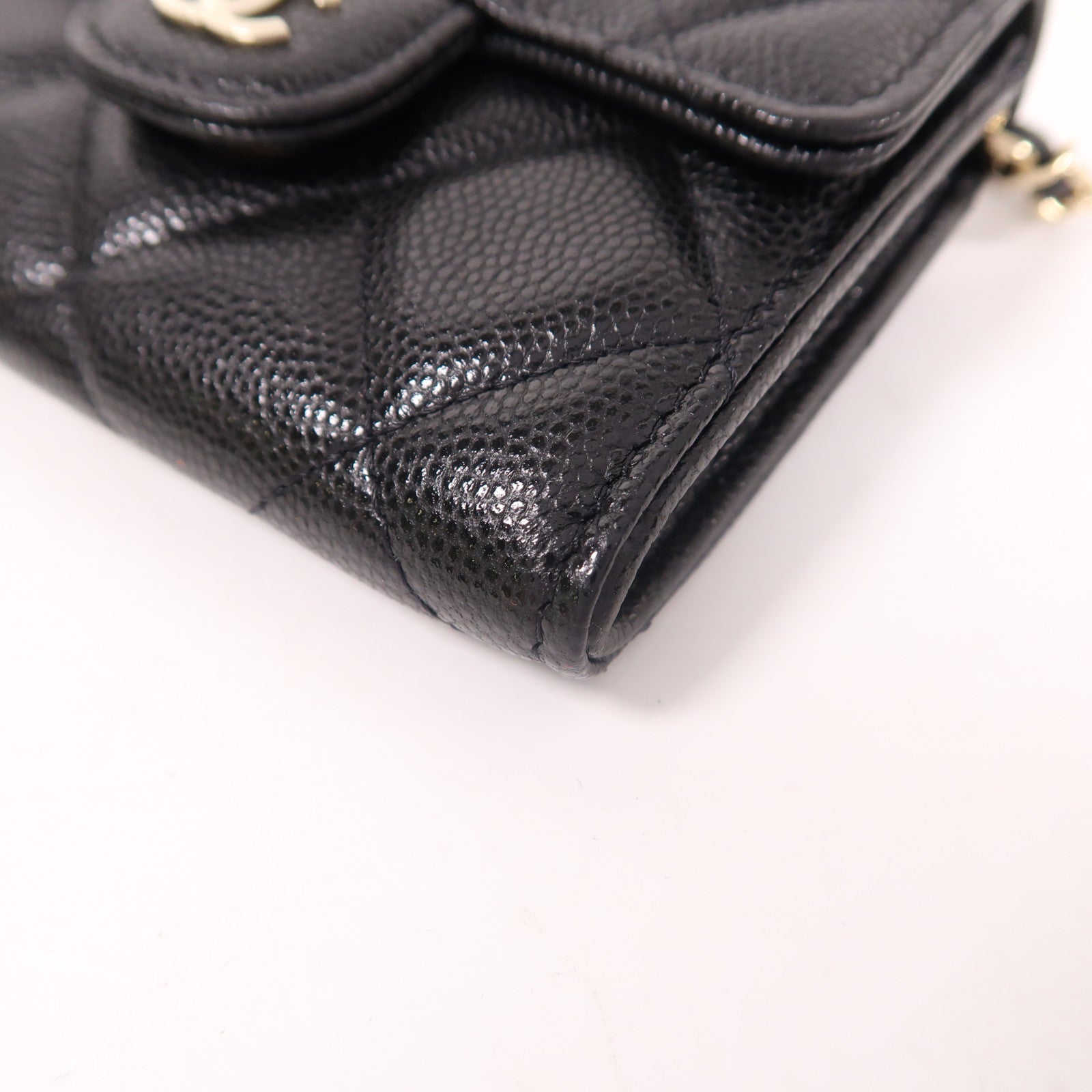 CHANEL 牛皮皮革Shoulder Bag金扣肩背袋
