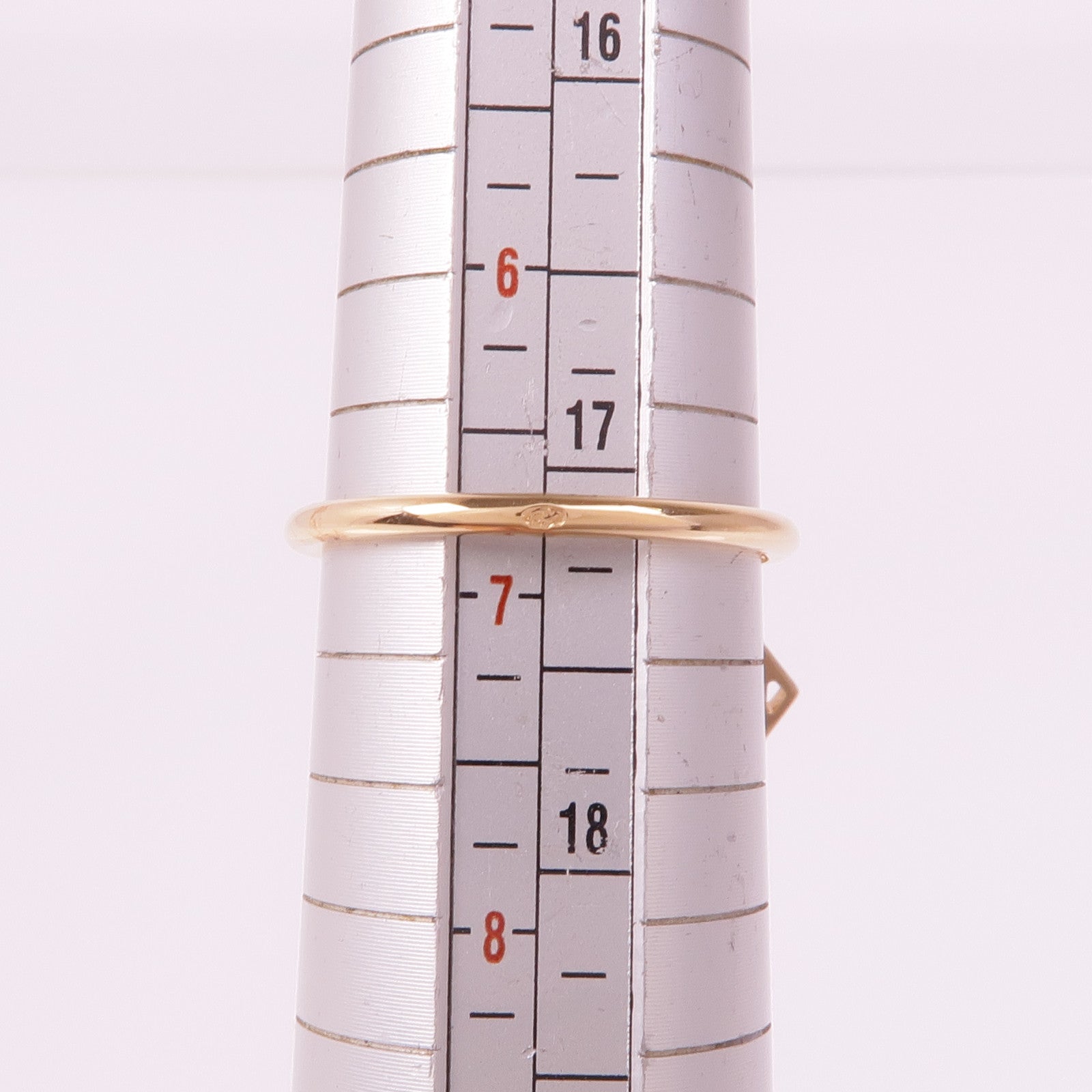 HERMES 18K玫瑰金Gambade H Ring戒指Hermes#54/US#6.75