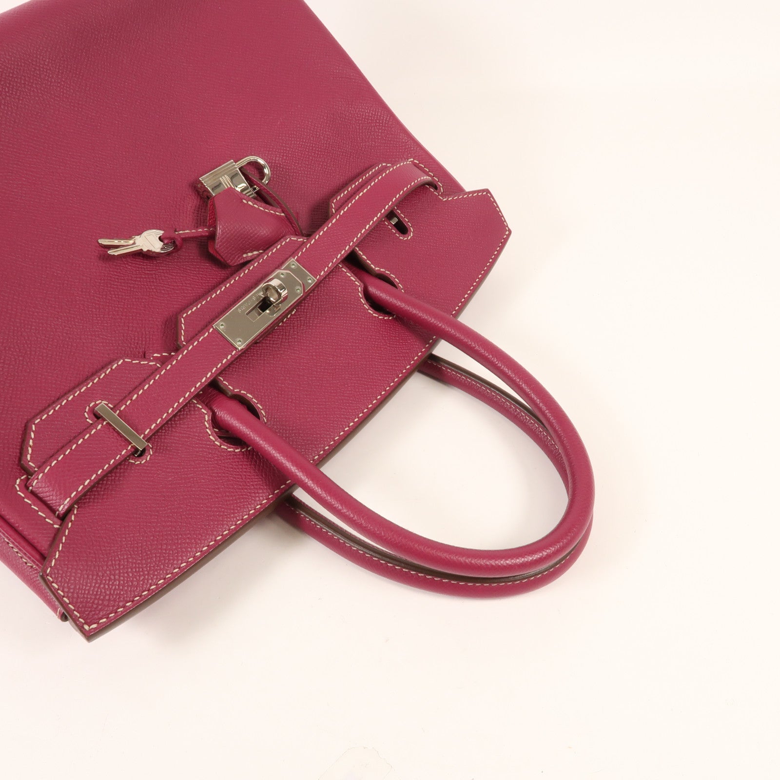 HERMES Epsom皮革Birkin 30銀扣手挽袋