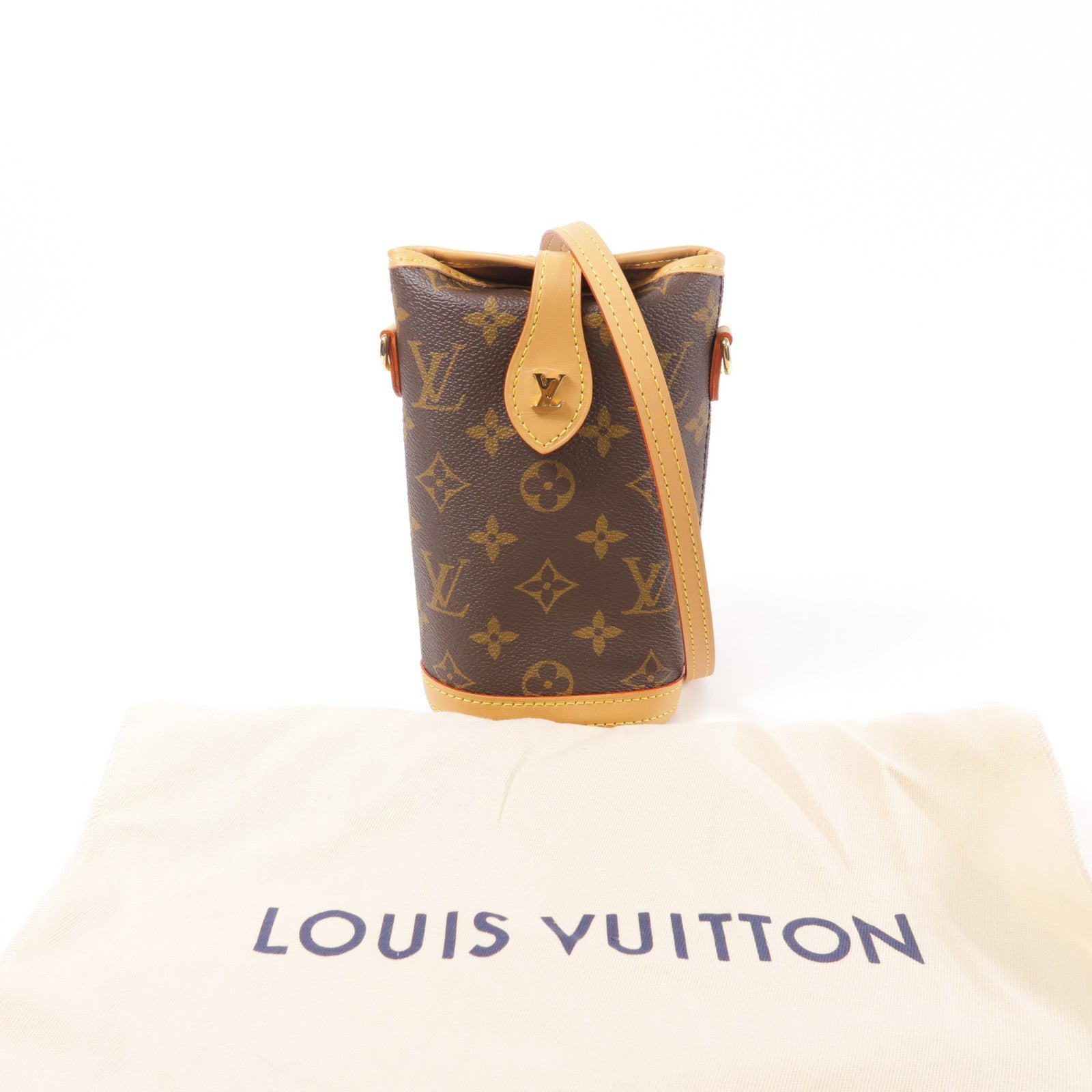 LOUIS VUITTON LV GHW Fold Me Pouch Shoulder Bag M80874 Monogram Brown