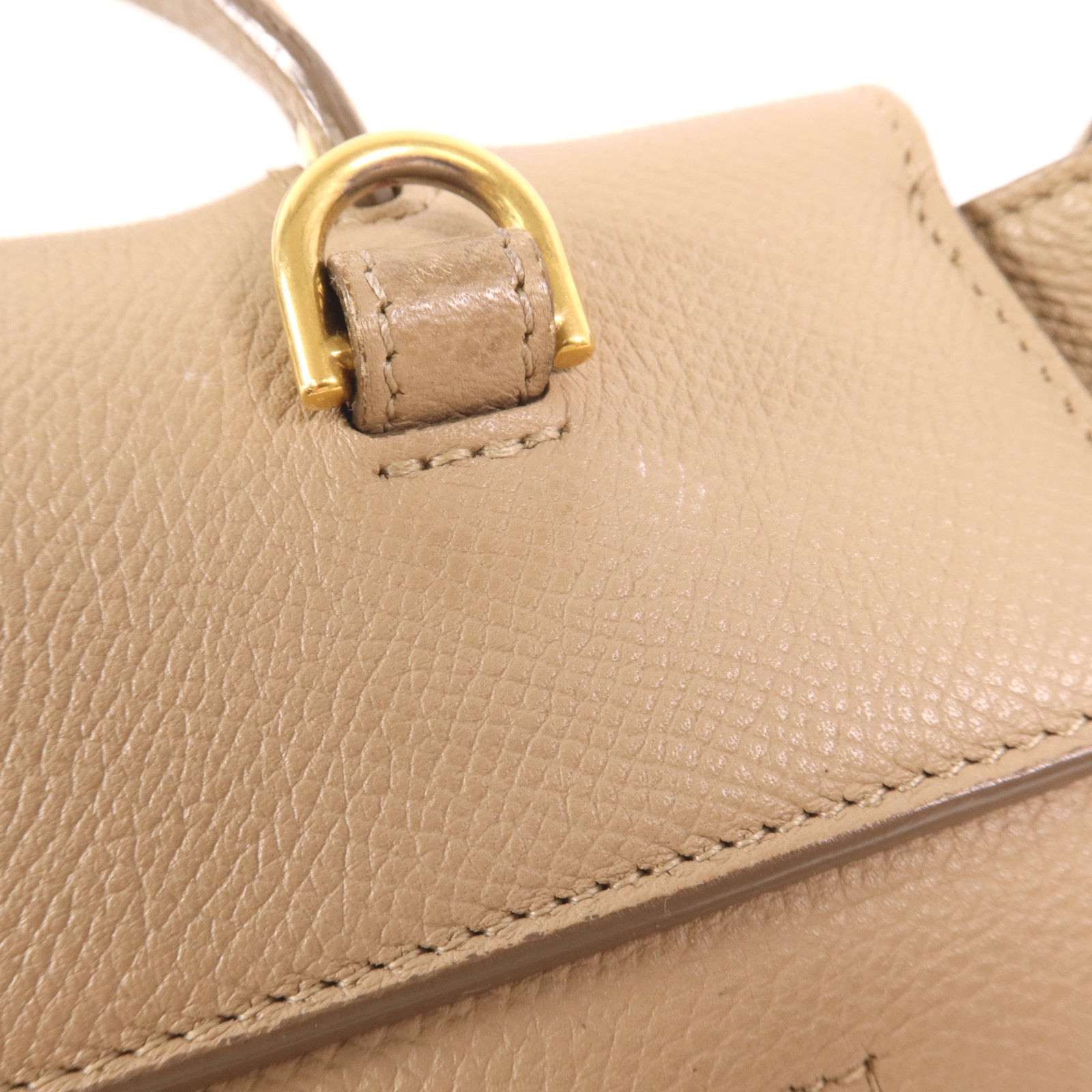 CELINE 牛皮皮革Mini Belt Bag金扣手挽肩背兩用袋