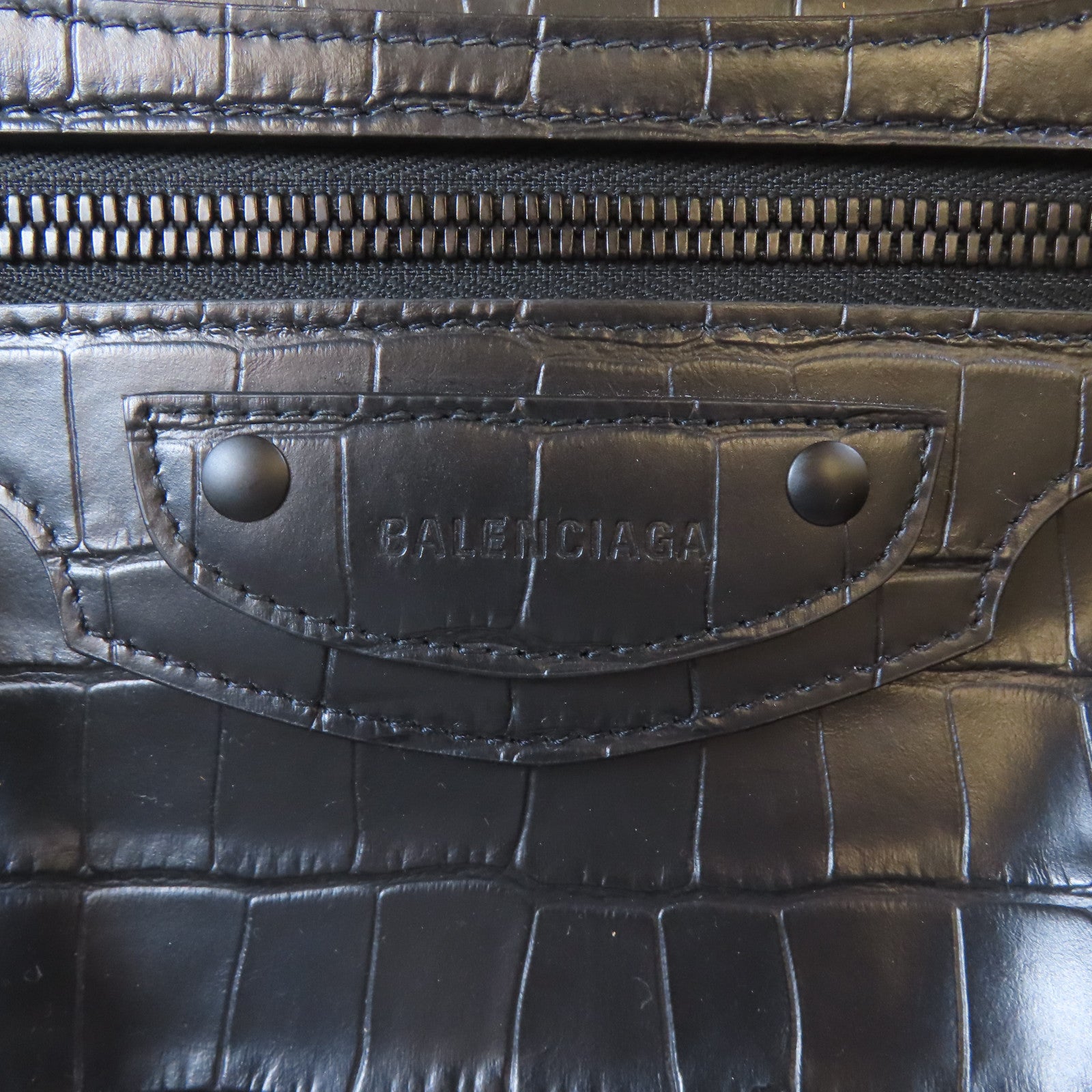 BALENCIAGA 皮革Neo Classic City黑扣手挽肩背兩用袋黑色