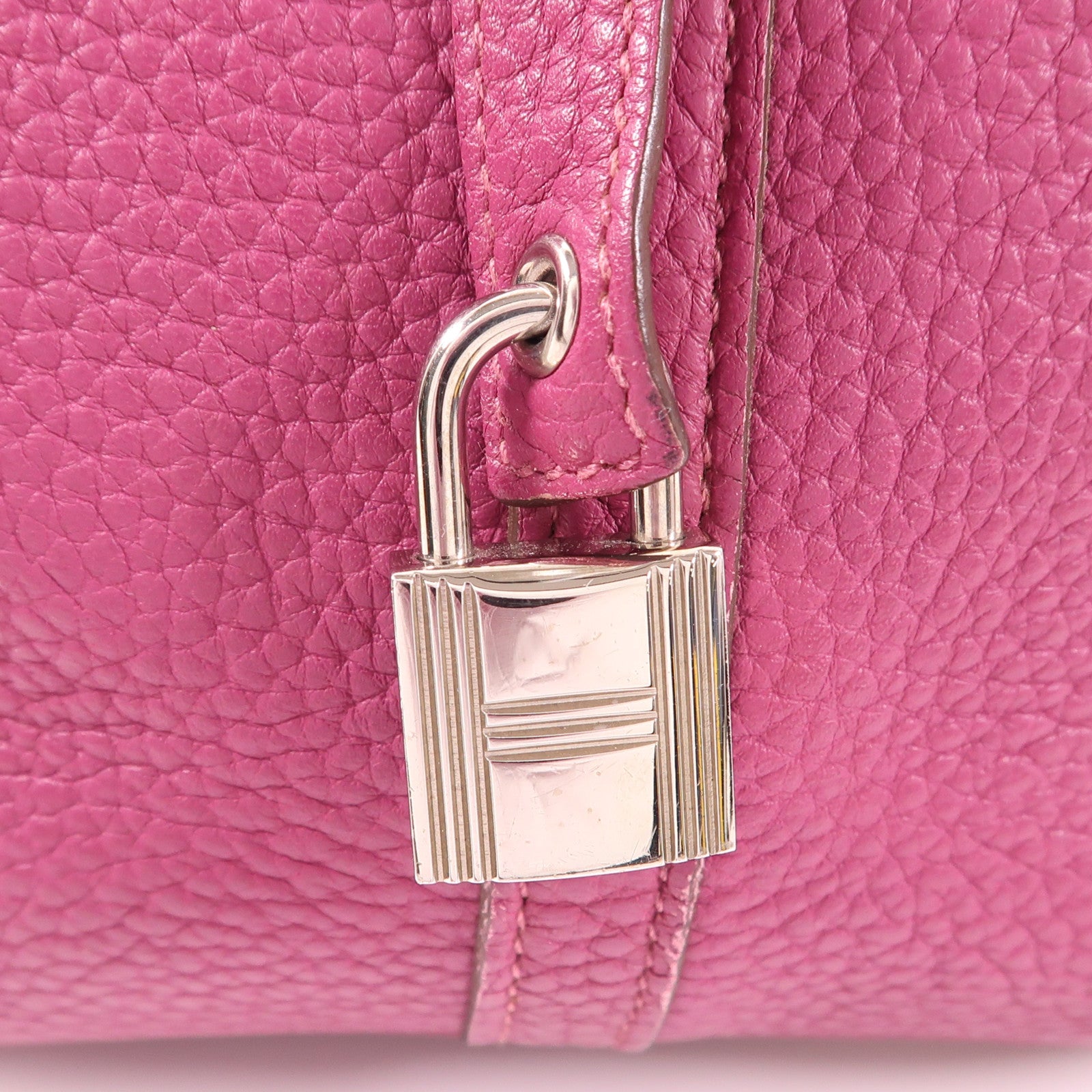 HERMES Clemence皮革Picotin MM銀扣手挽袋Anemone