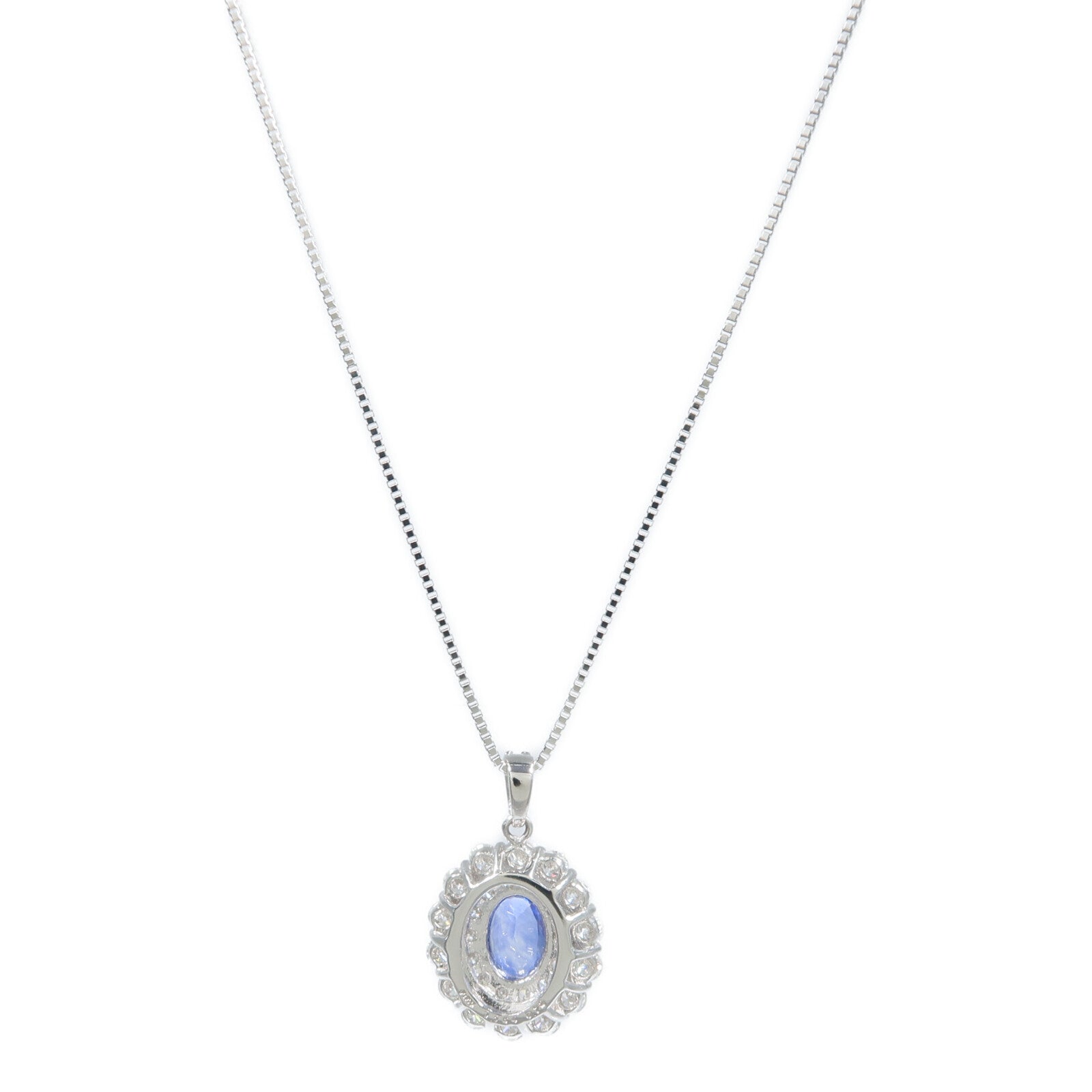 JEWELRY PT950/PT850鉑金Sapphire Diamond Necklace藍寶石/鑽石項鍊