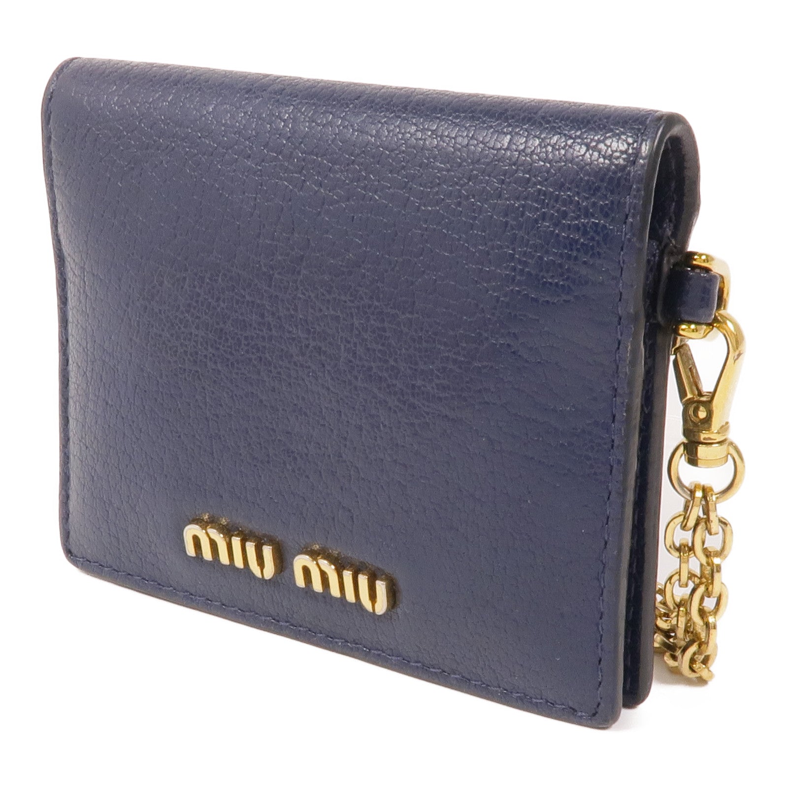 Miu Miu 牛皮皮革Card Case銀扣卡片套