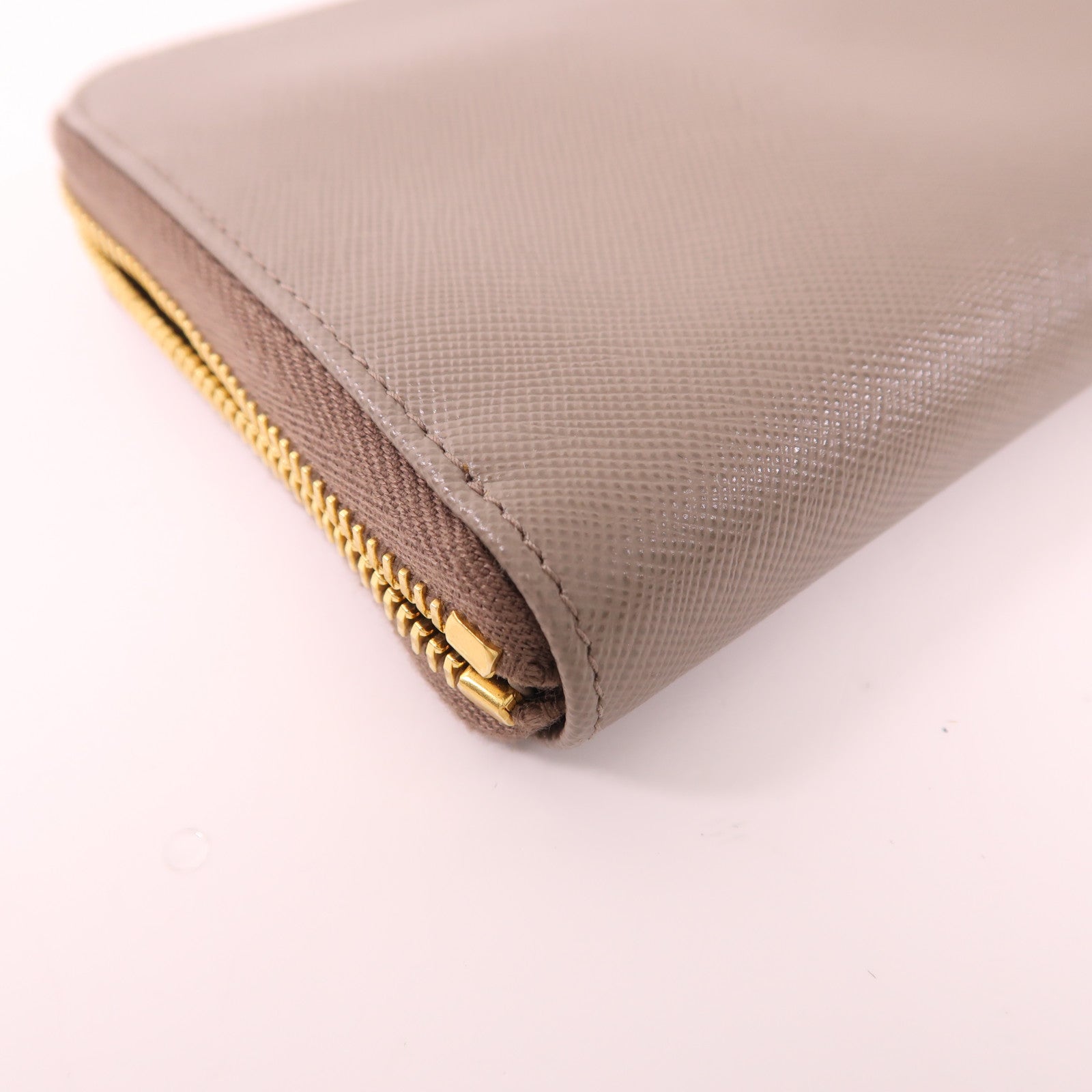 PRADA GHW Zipper Long Wallet  IM0506 Calfskin Leather Brown