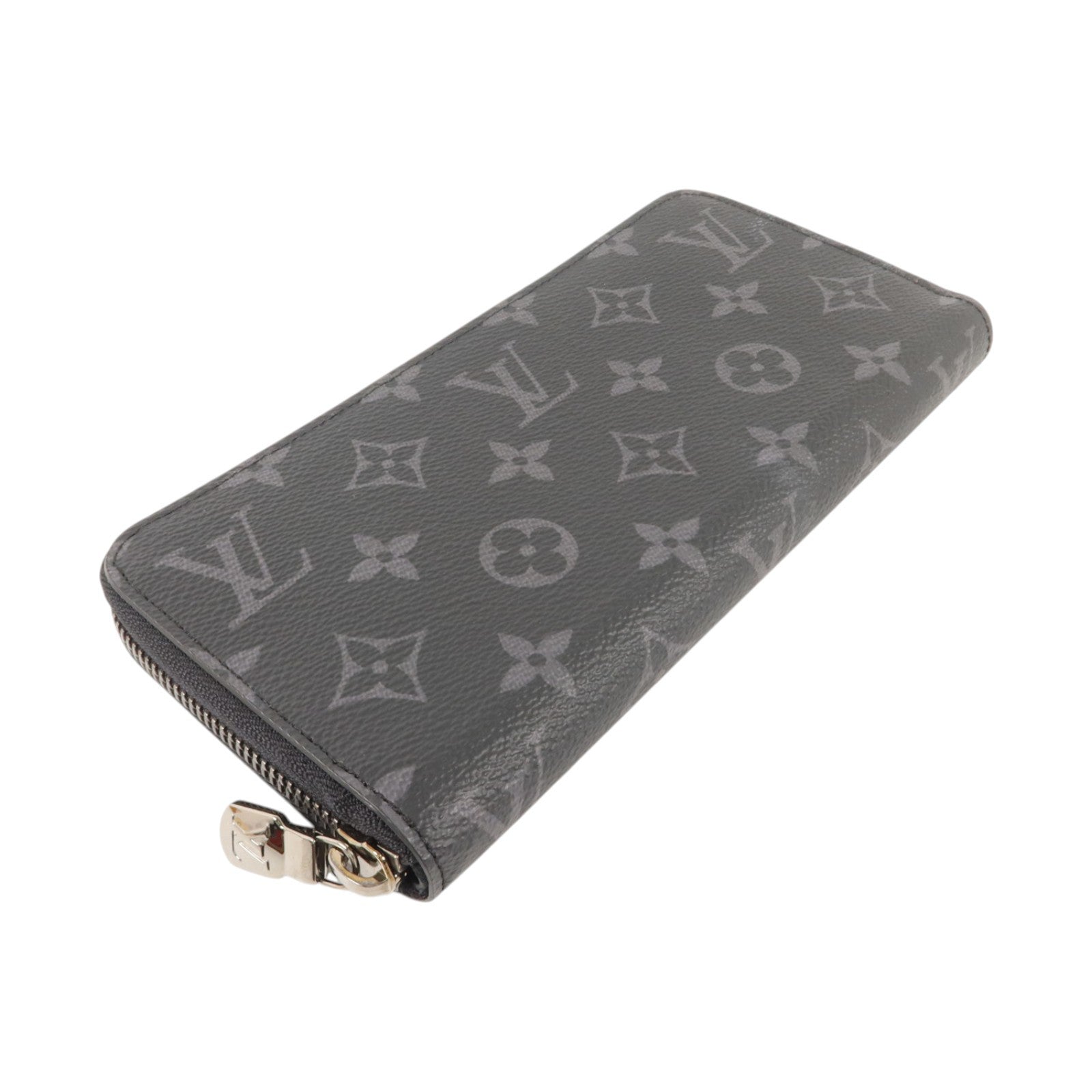 LOUIS VUITTON Monogram Eclipse Zippy Wallet Horizontal銀扣長錢包