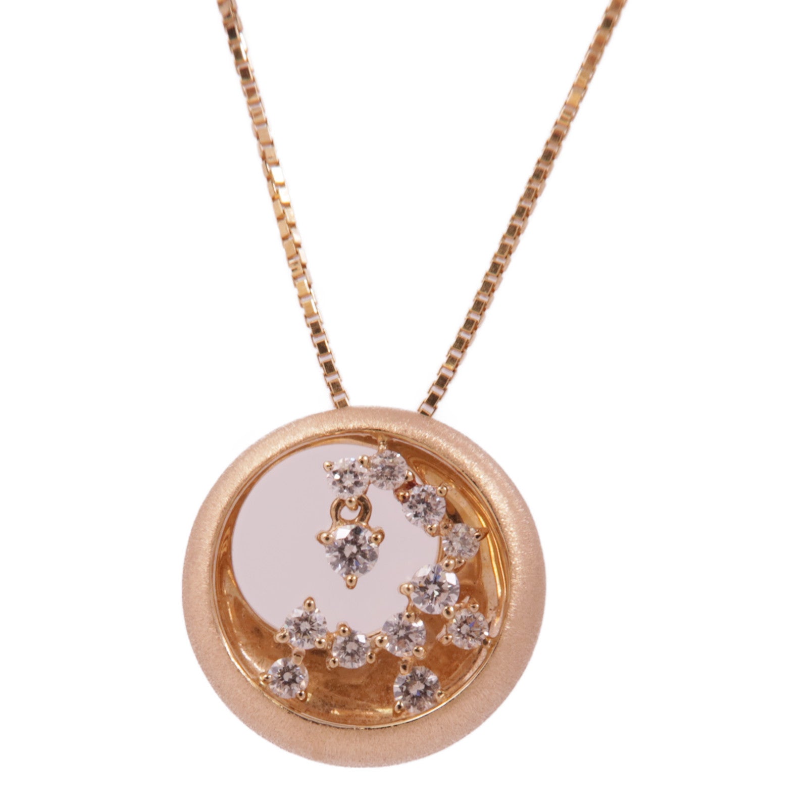 JEWELRY Diamond Necklace 18K Pink Gold