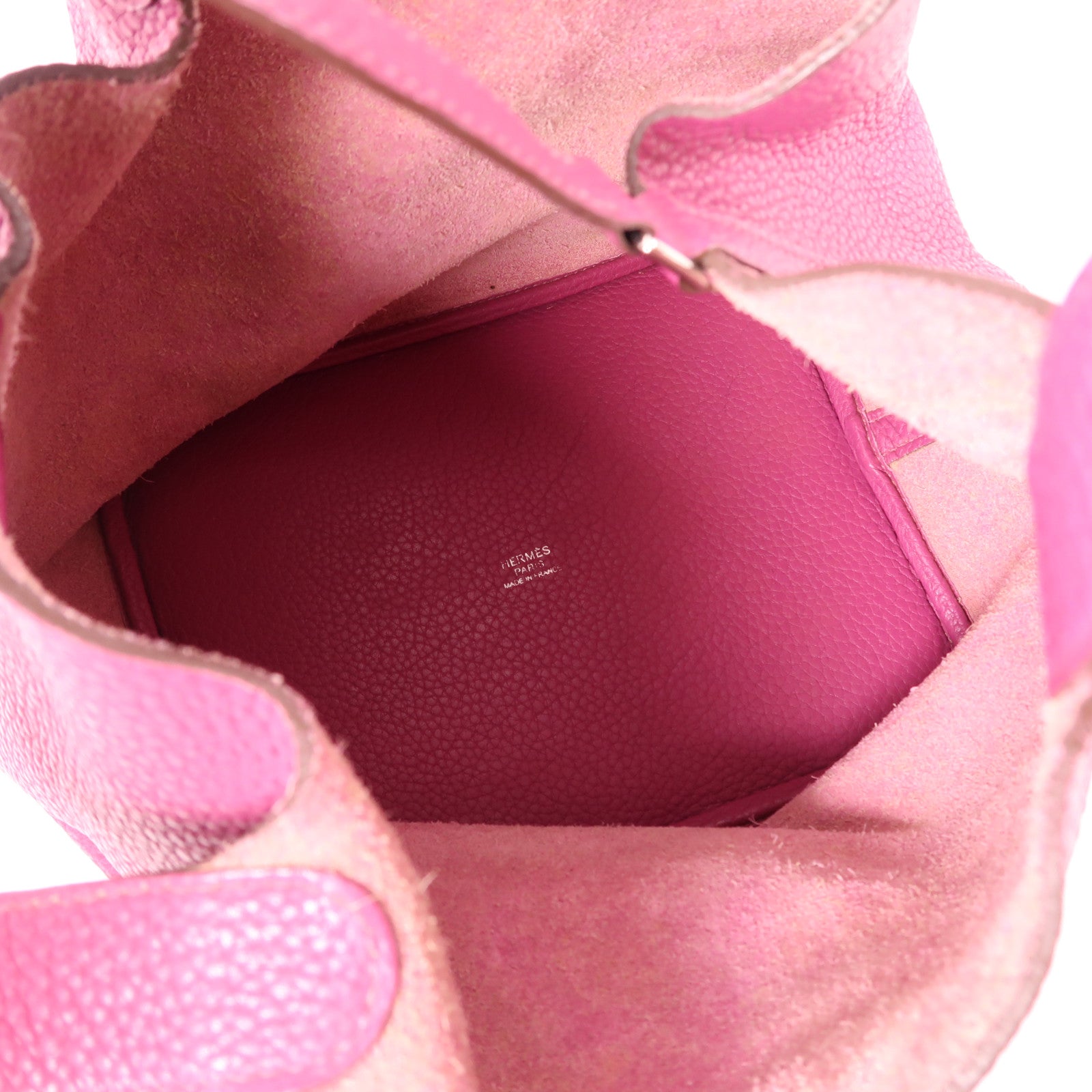 HERMES Clemence皮革Picotin MM銀扣手挽袋Anemone